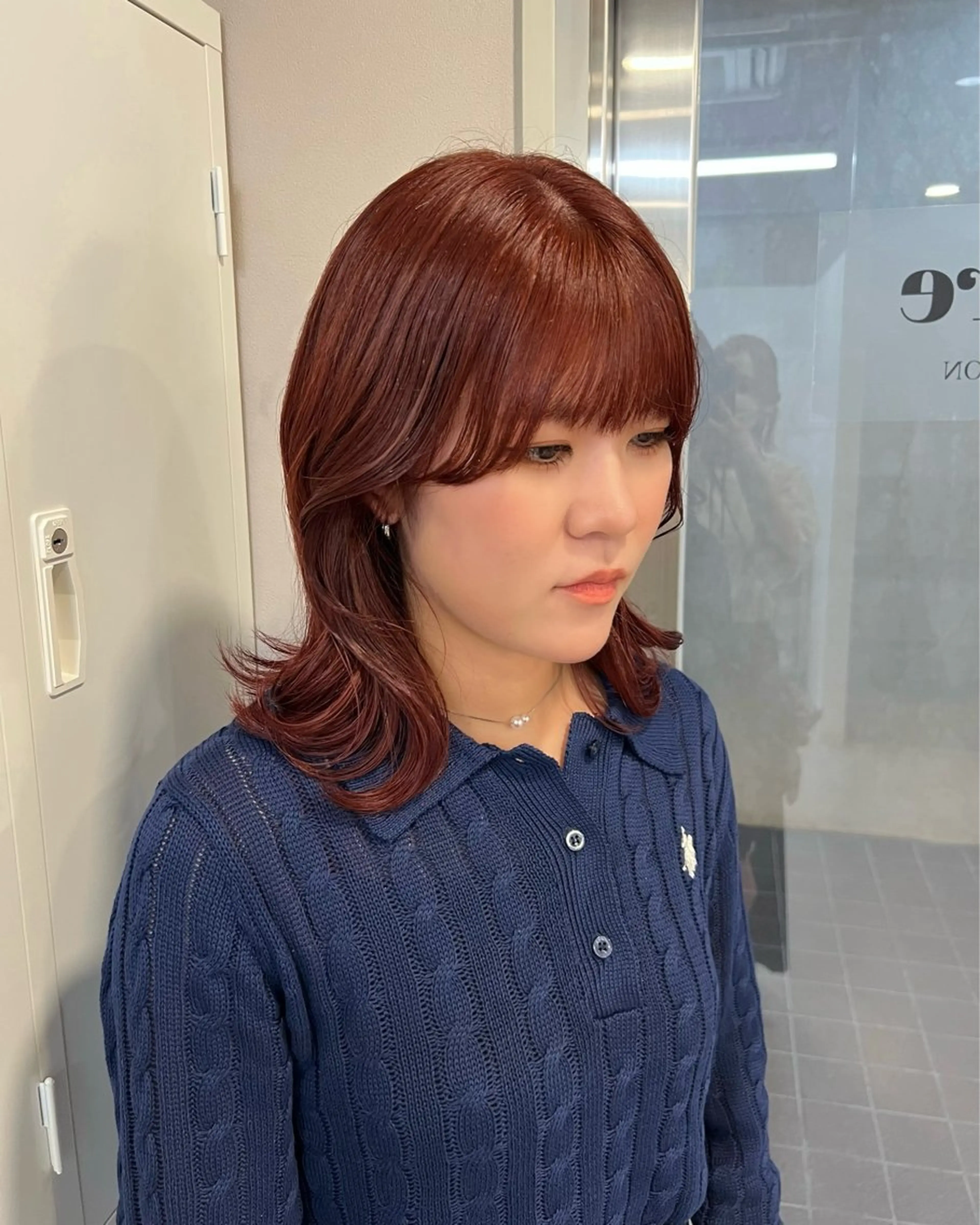 ミディアム カラー ブラウンカラー ダブルカラー ピンクカラー ピンクブラウン レッドカラー ヘアカラー トリートメント ブリーチカラー🦋‪ 田中さくらのヘアスタイル