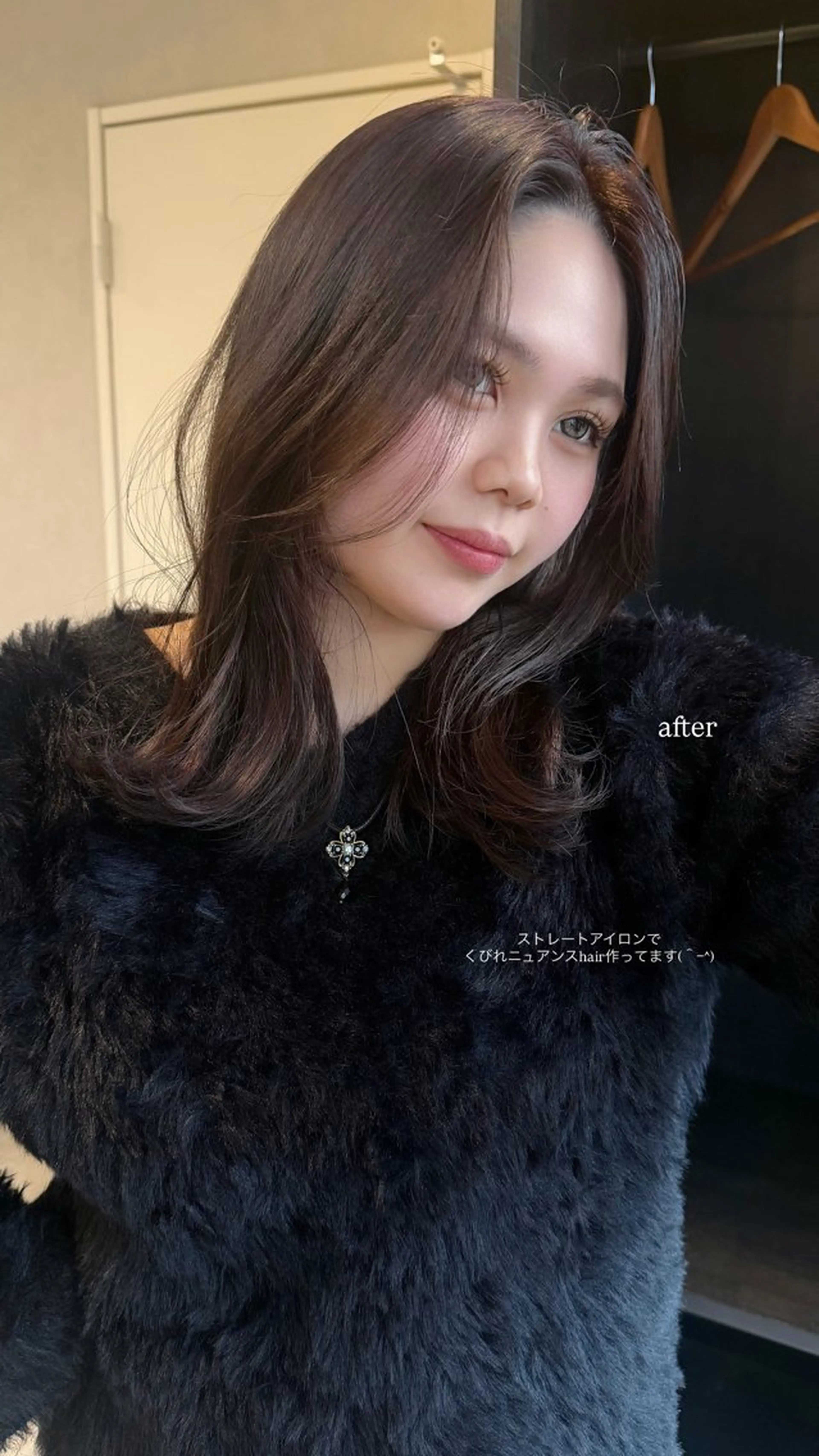 ミディアム カラー カット ヘアカラー トリートメント 透明感カラー/ボブ misaki °＊のヘアスタイル