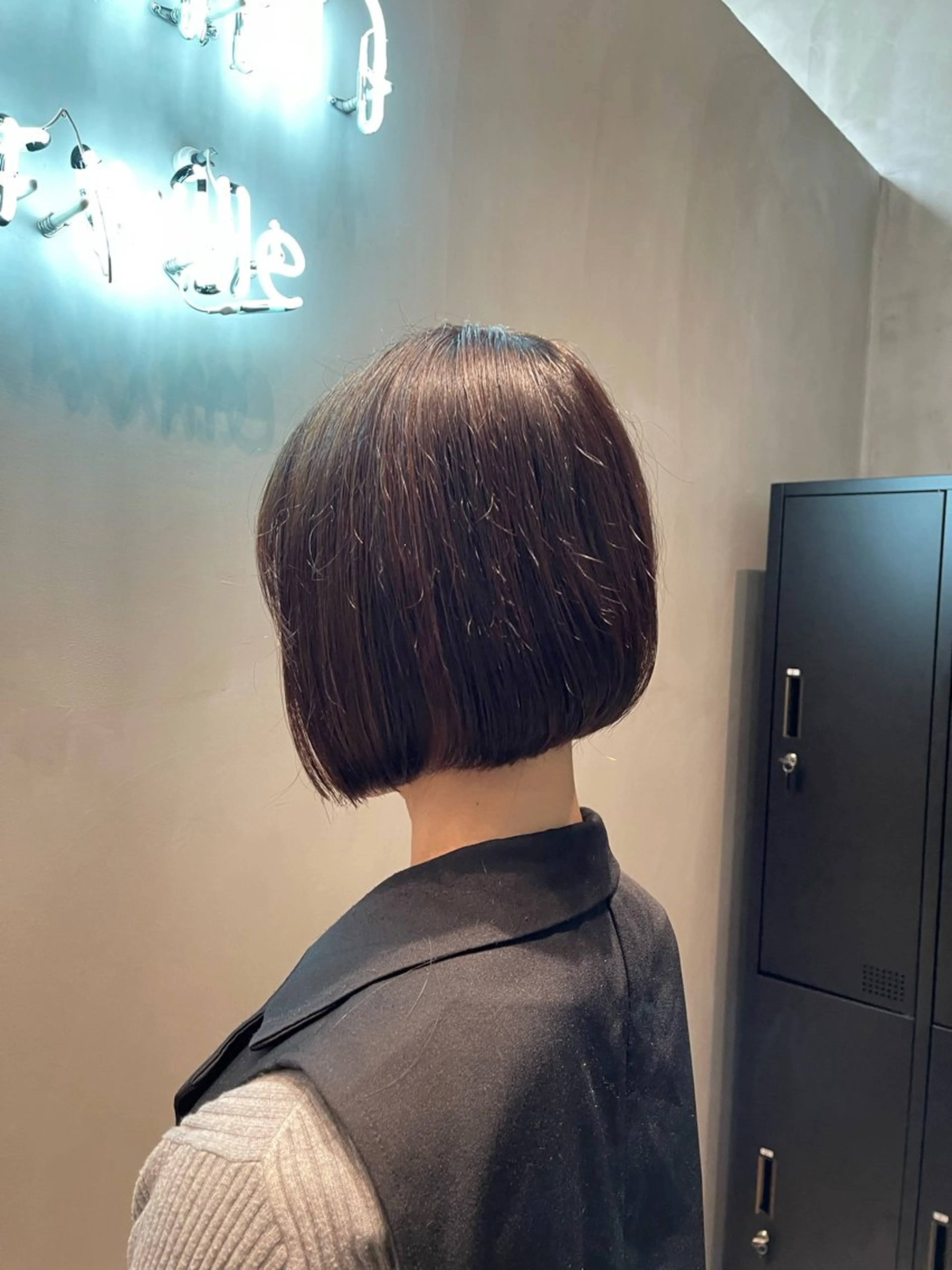 ミディアム ボブ 唐川 晟亜のヘアスタイル