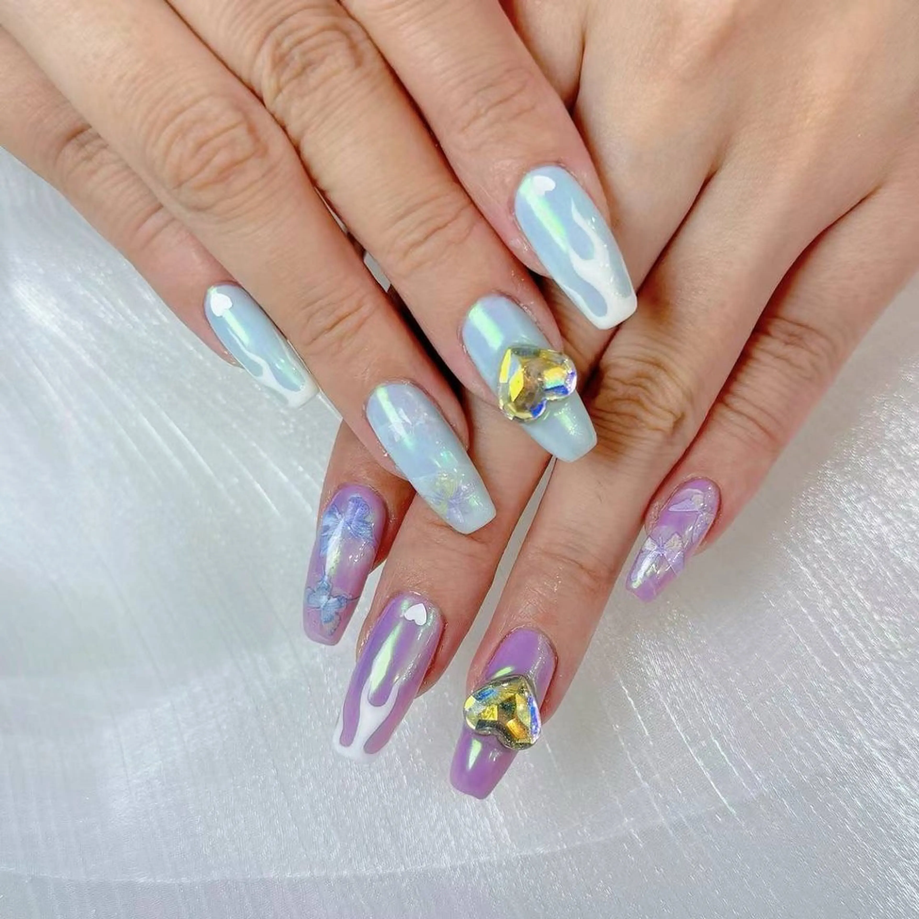 ネイル アートネイル オーロラネイル フラワーネイル フットネイル ジェルネイル Babarla Nailのネイルデザイン