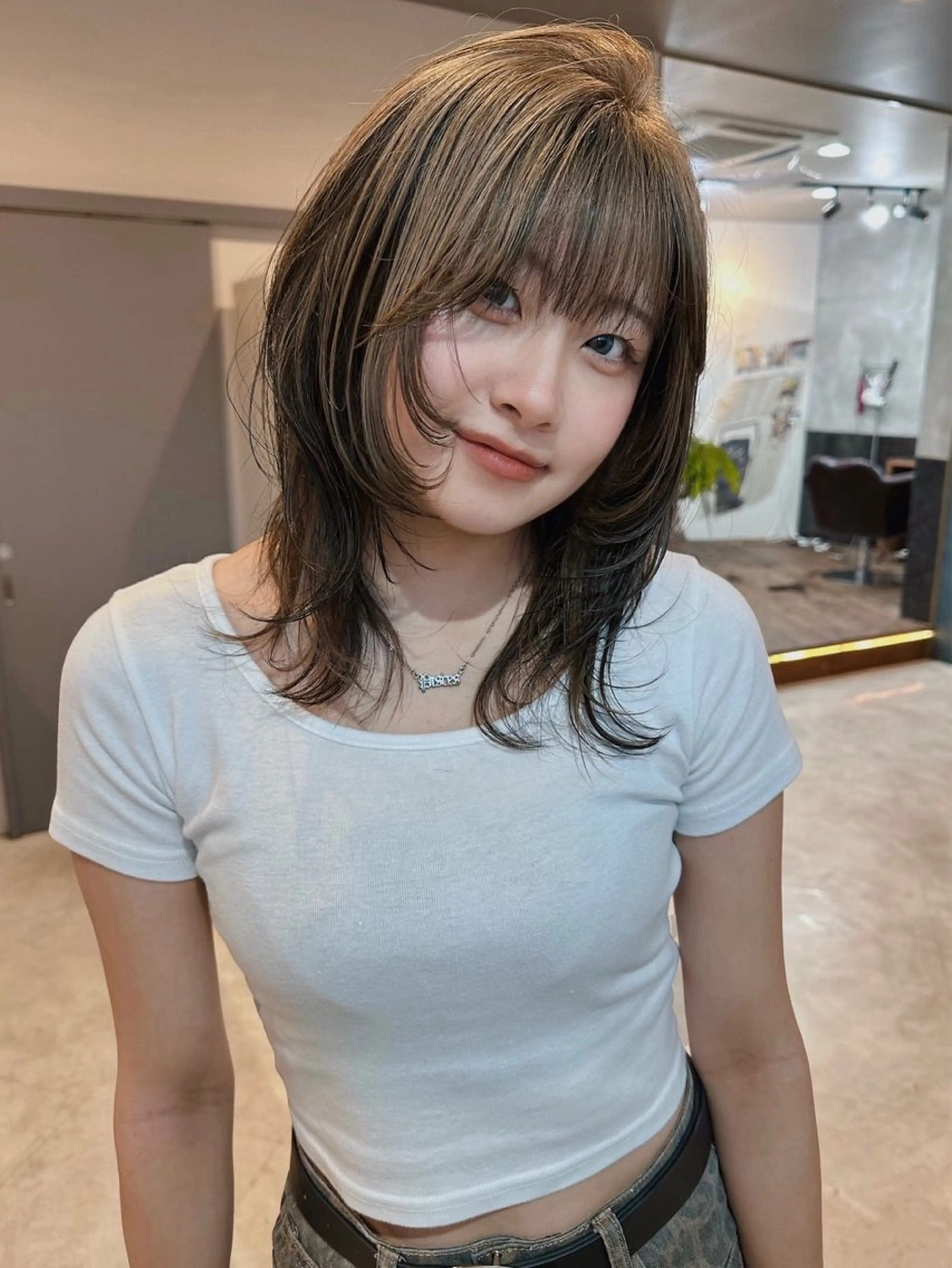 ミディアム YOMU SUZUのヘアスタイル