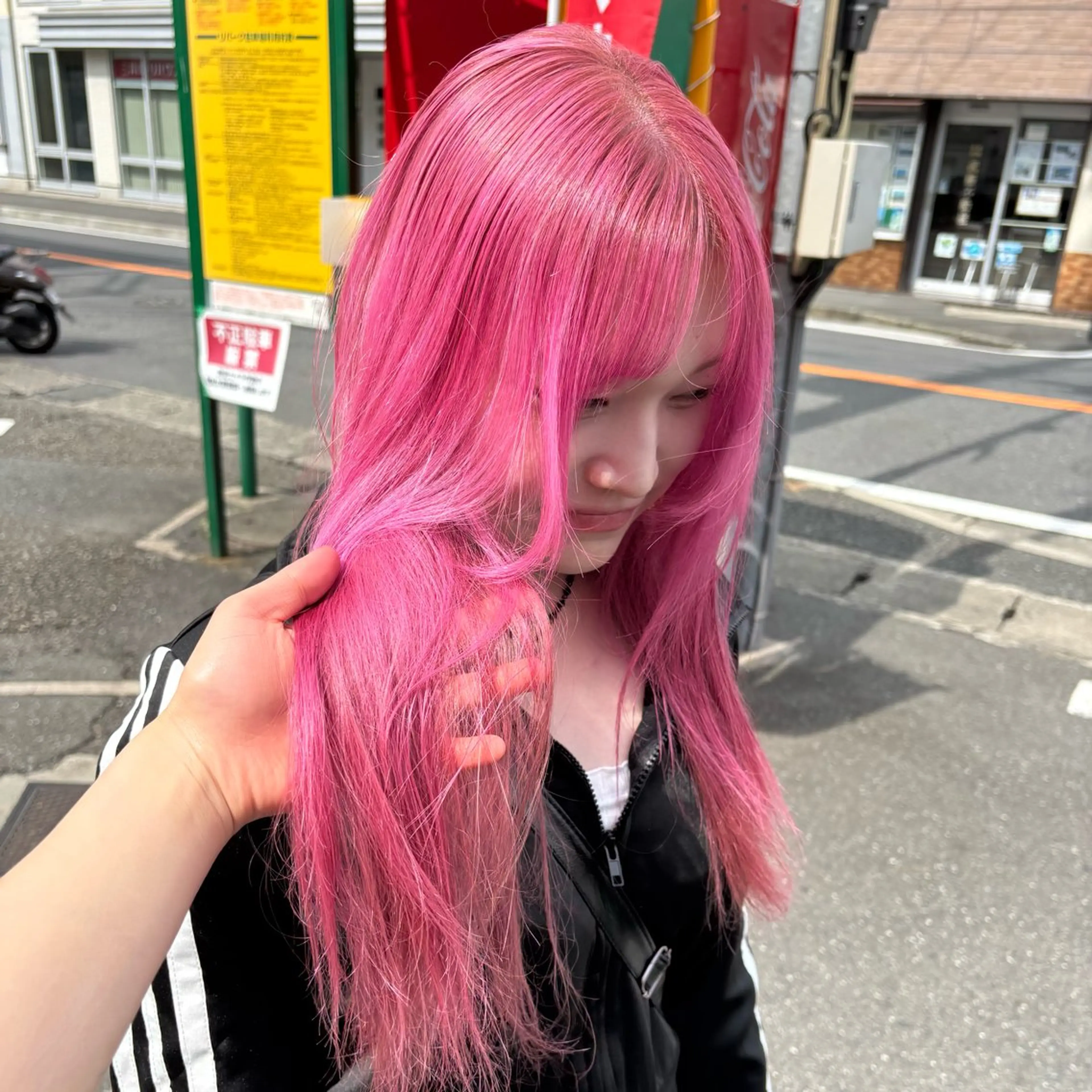 ロング ヘアカラー 🖤🎀ハイトーン/ エク/夕月🎀🖤のヘアスタイル