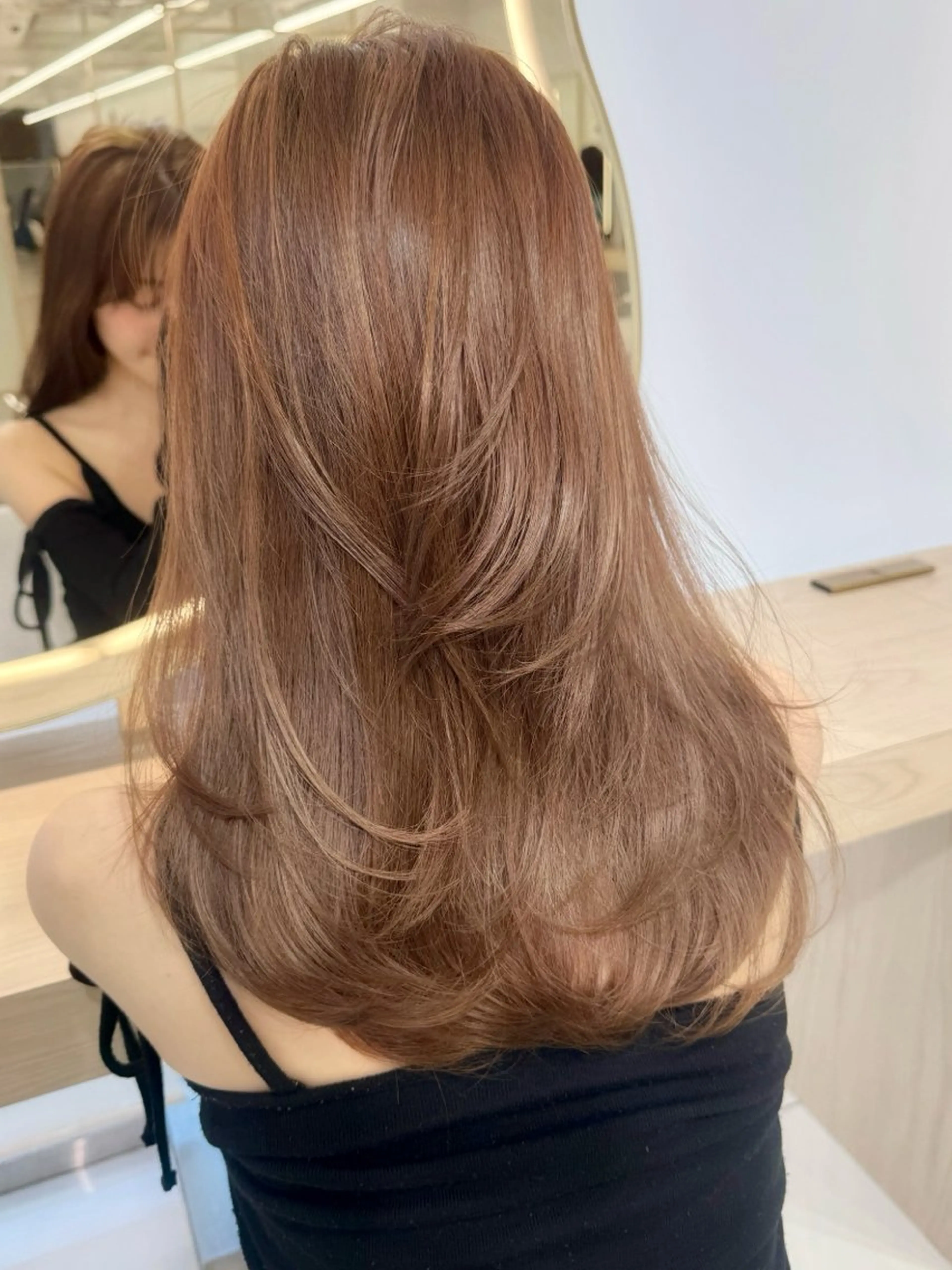 ミディアム カラー ブリーチ ダブルカラー ブリーチなしカラー yuina／ 🫧艶感カラー🫧のヘアスタイル