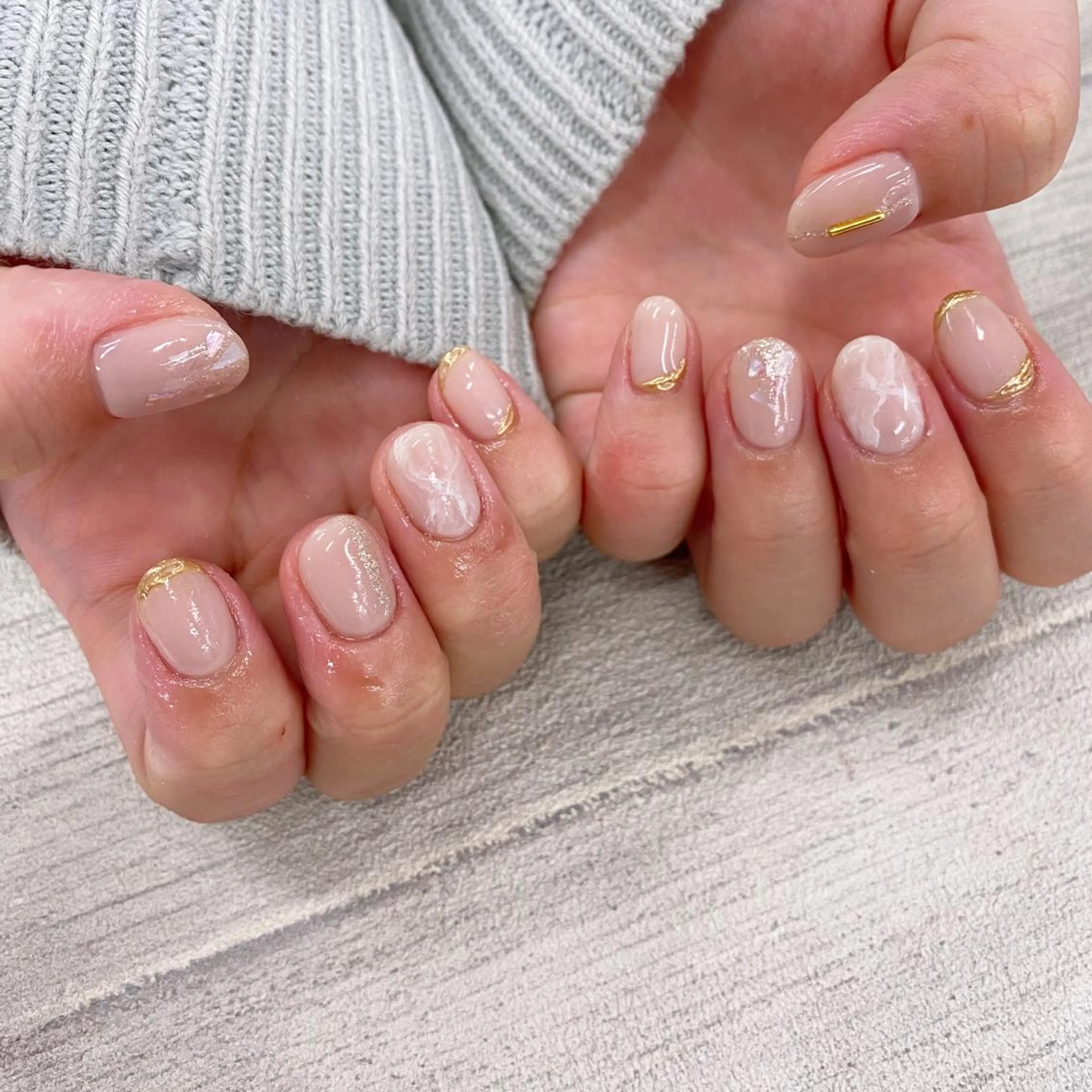 ネイル ニュアンスネイル 巻き爪補正 Umber　Miyaのネイルデザイン