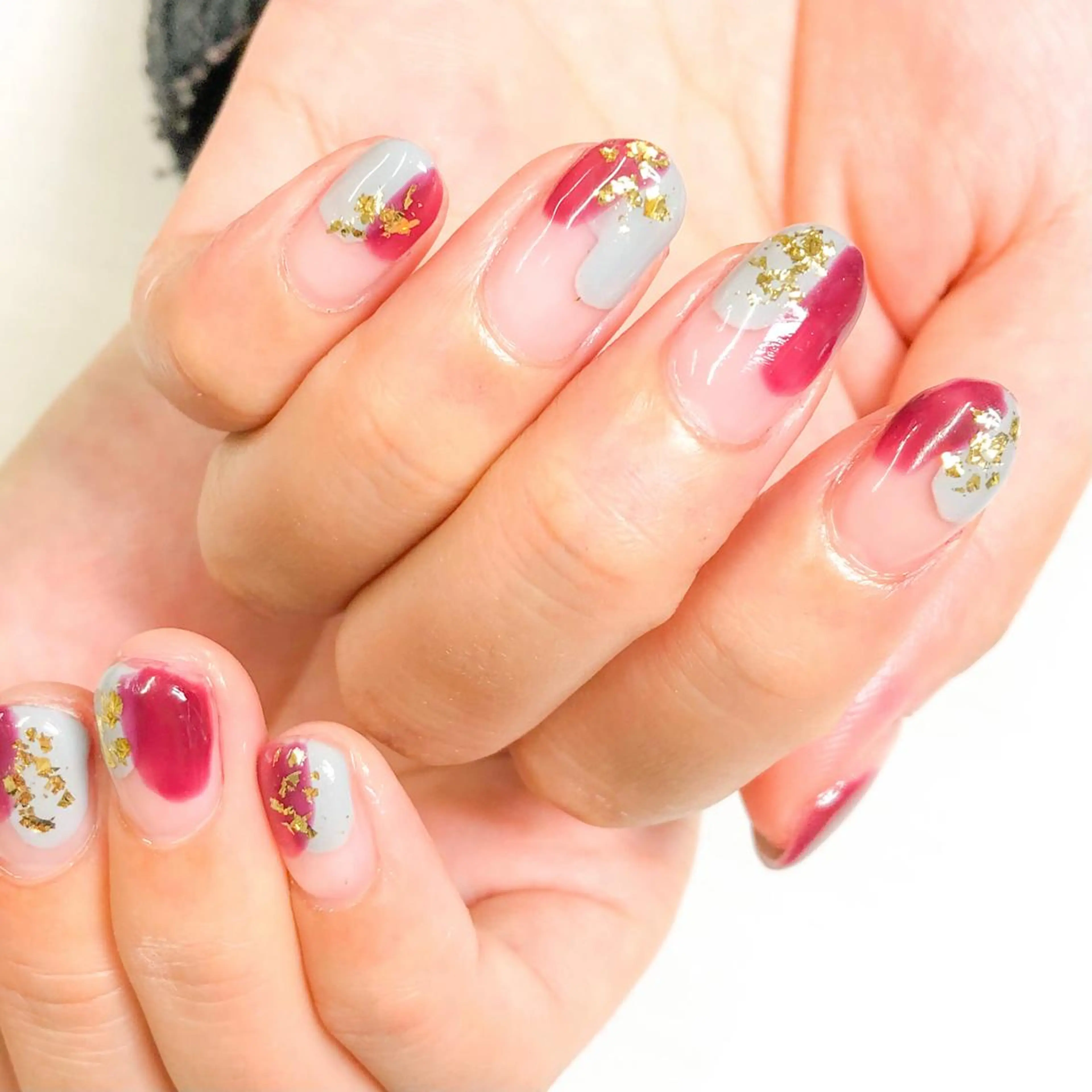 ネイル 赤色 Kao hana-nailのネイルデザイン