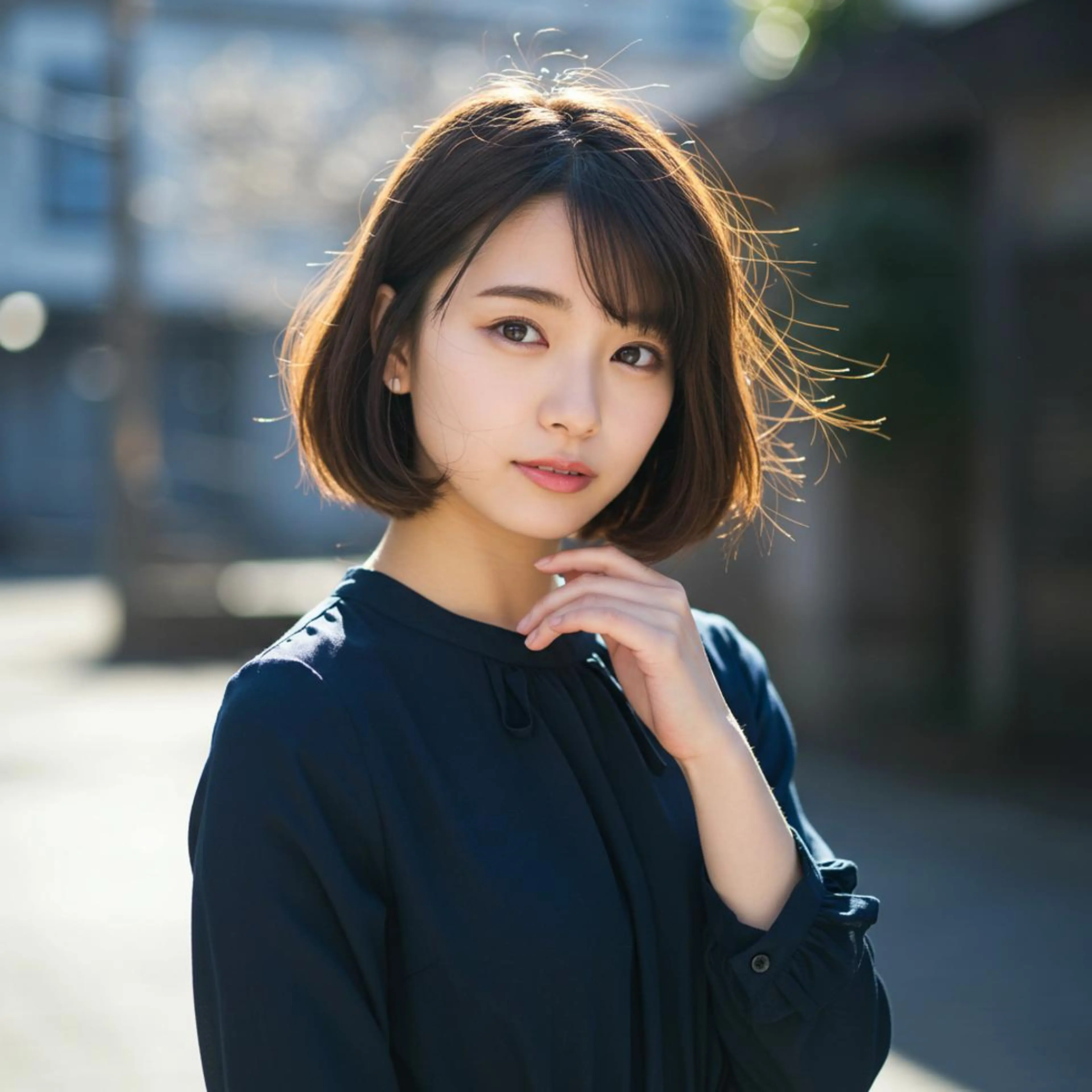 セミロング 高堰 朱羽のヘアスタイル