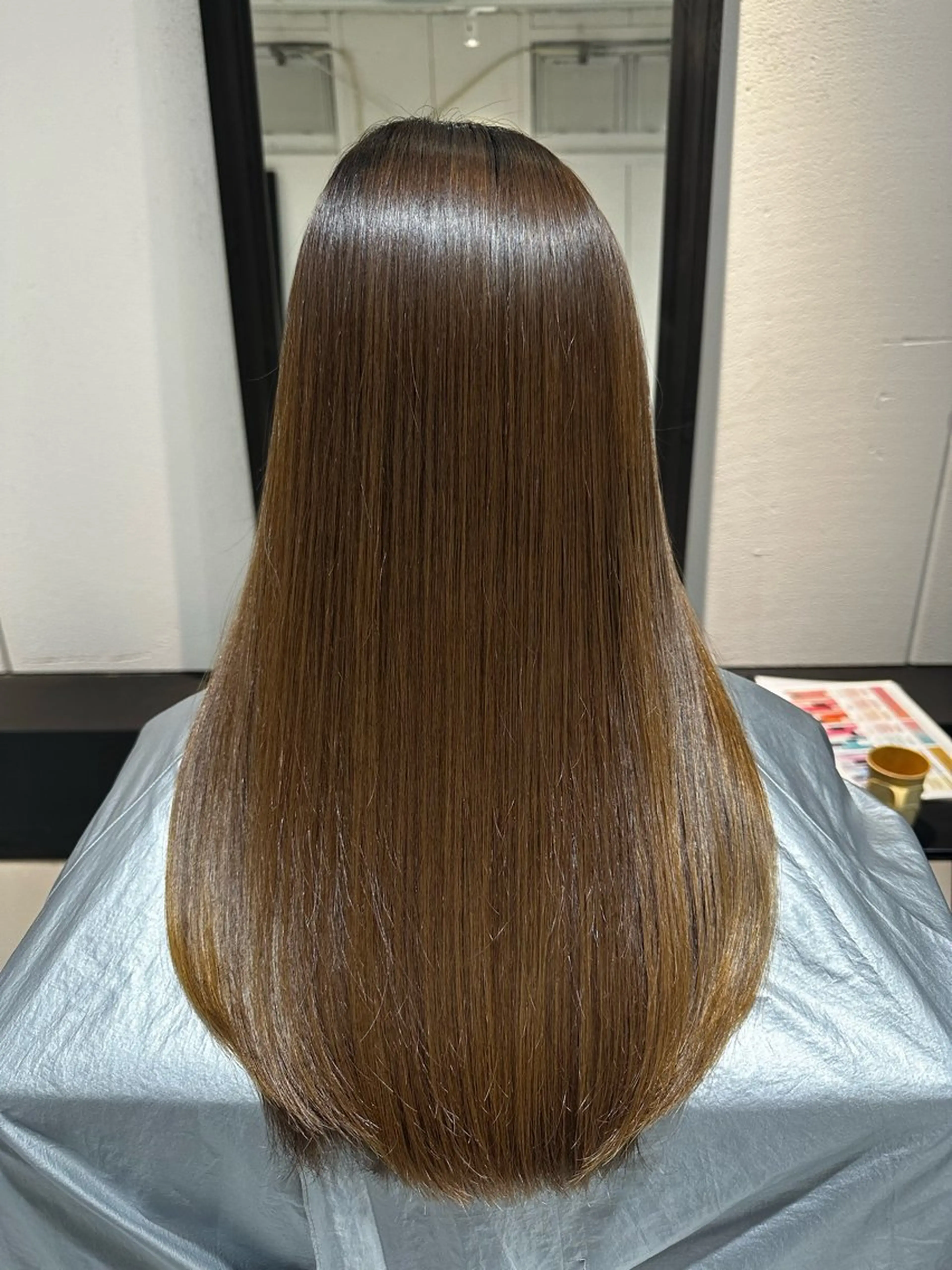 ロング カラー カット ヘアカラー トリートメント 【髪質改善】 夏目結以のヘアスタイル