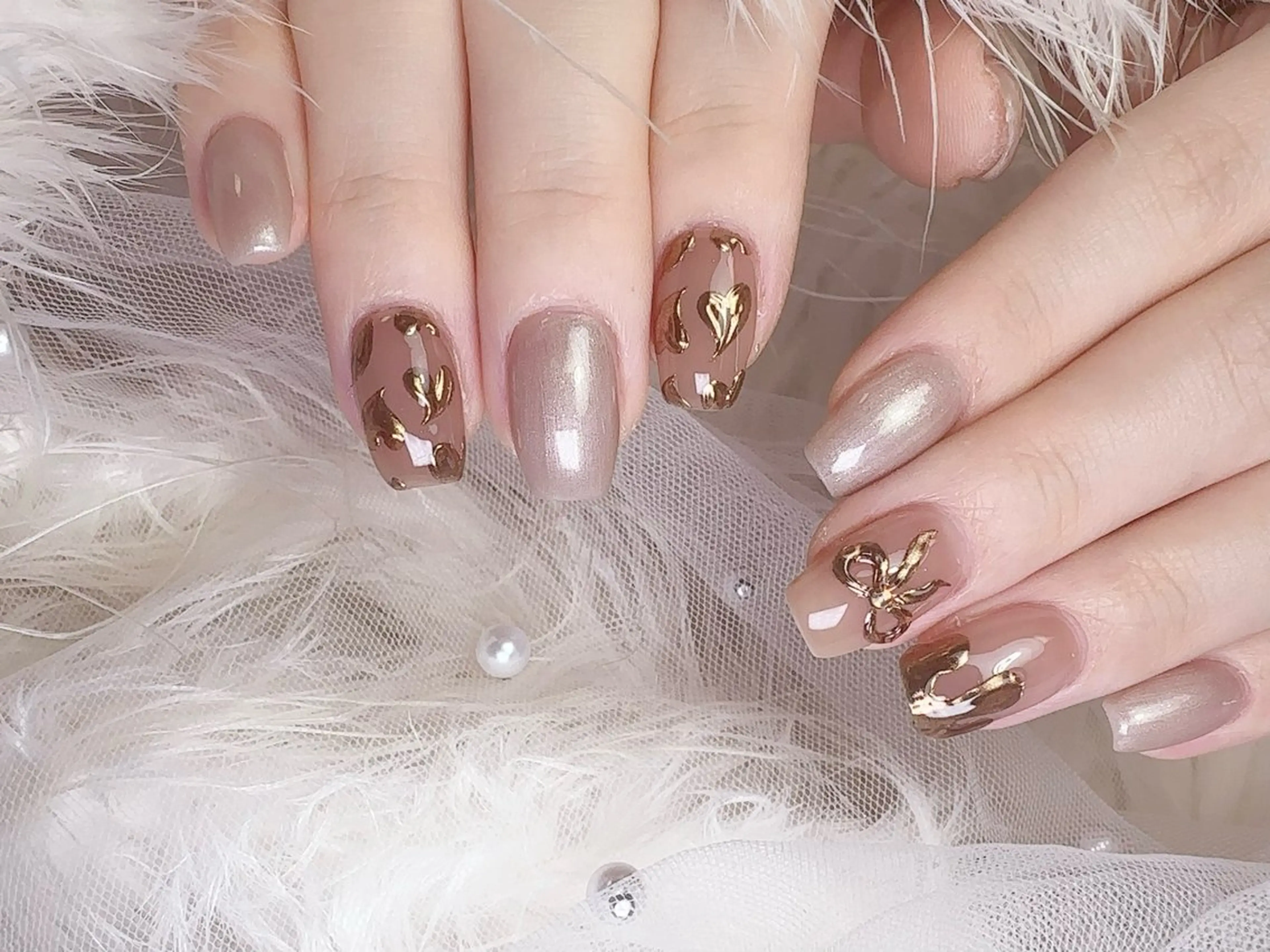 ネイル 成人式 長さ出し フットネイル フレンチネイル ジェルネイル ハンドネイル ハンドケア nail salon Feerieのネイルデザイン