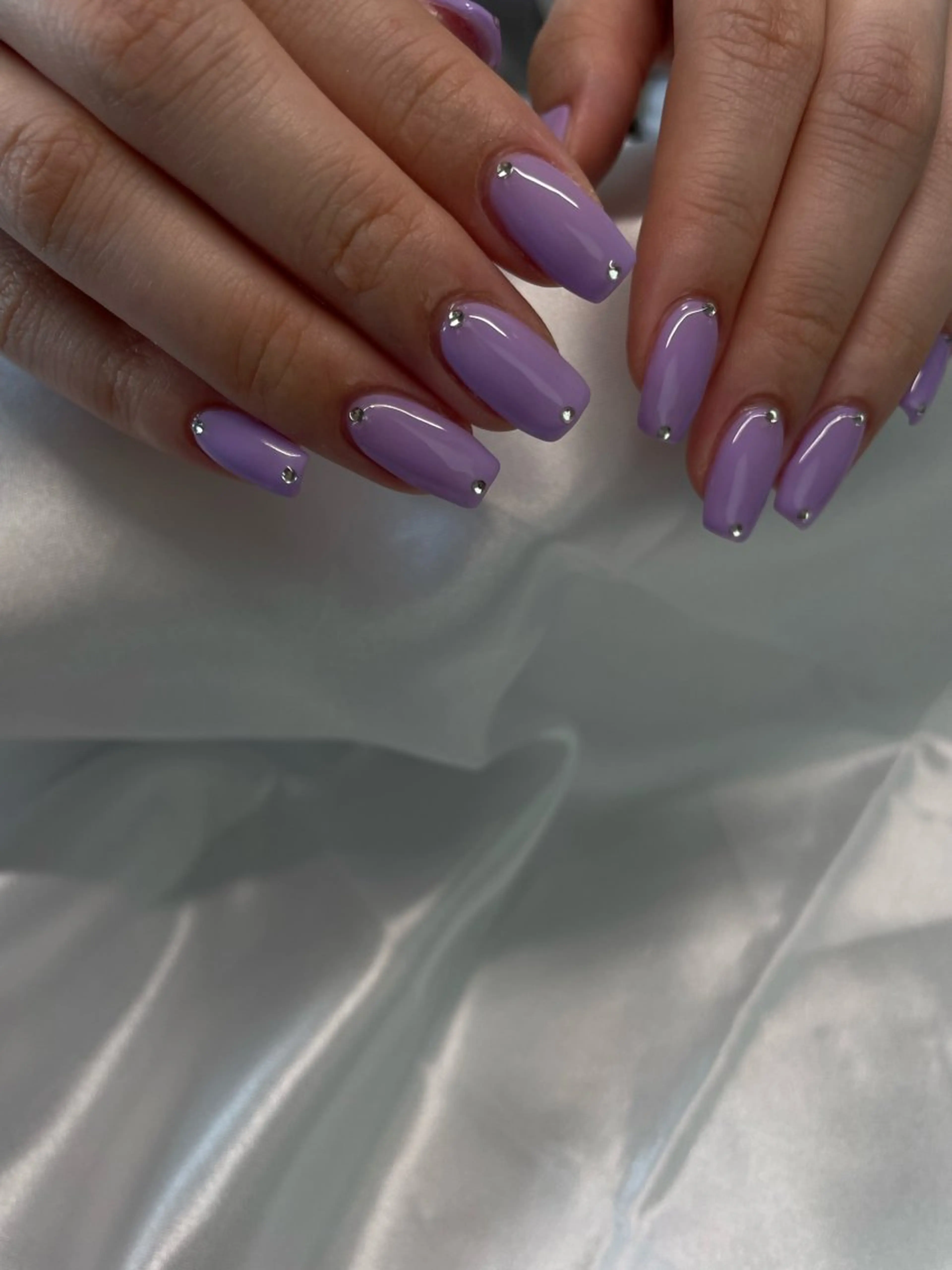 ネイル ワンカラーネイル ストーンネイル ハンドネイル Joint_ nailのネイルデザイン