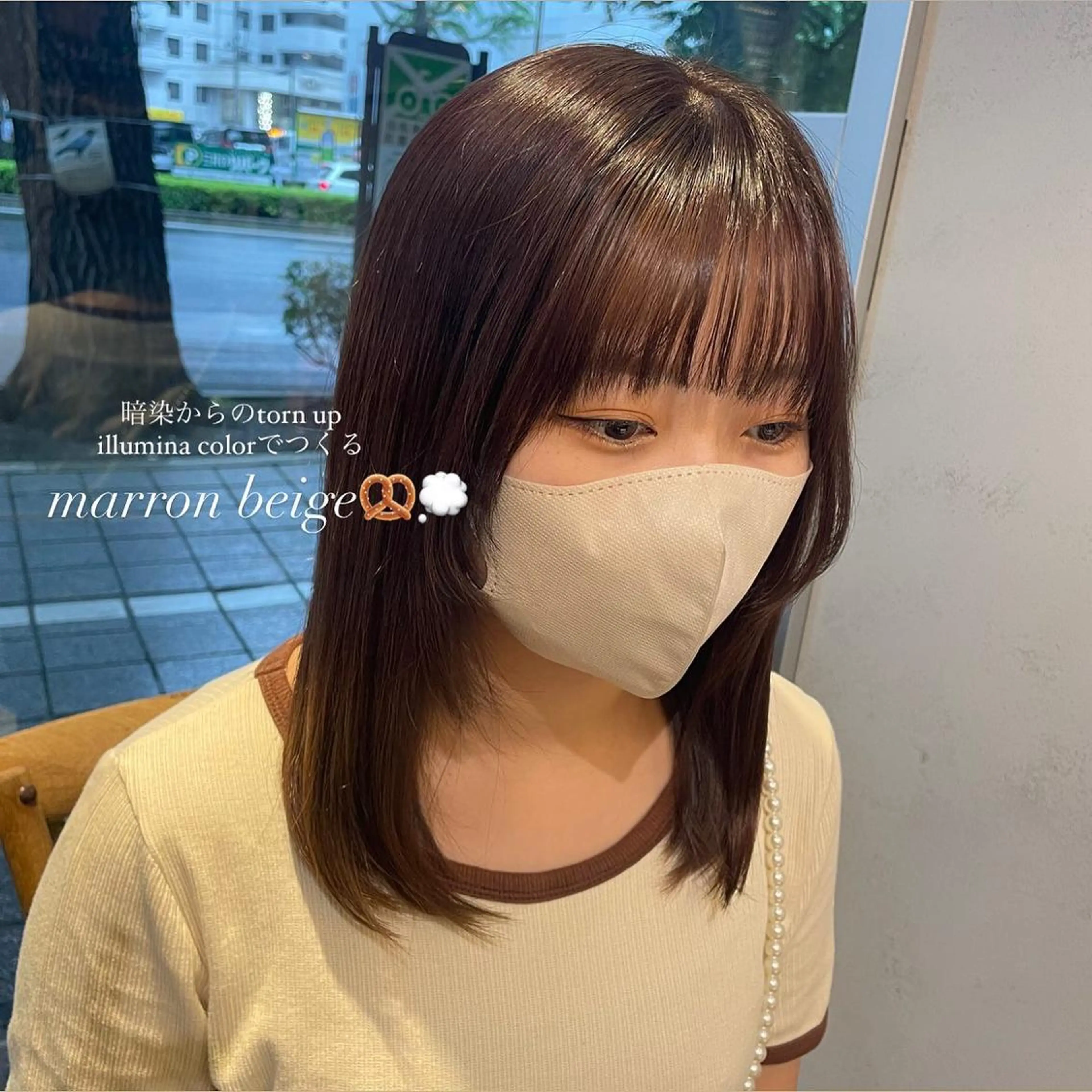 カラー ヘアアレンジ ブリーチ 透明感カラー ブリーチなしカラー 𝙢𝙞𝙮𝙪🎀 girly hairのヘアスタイル
