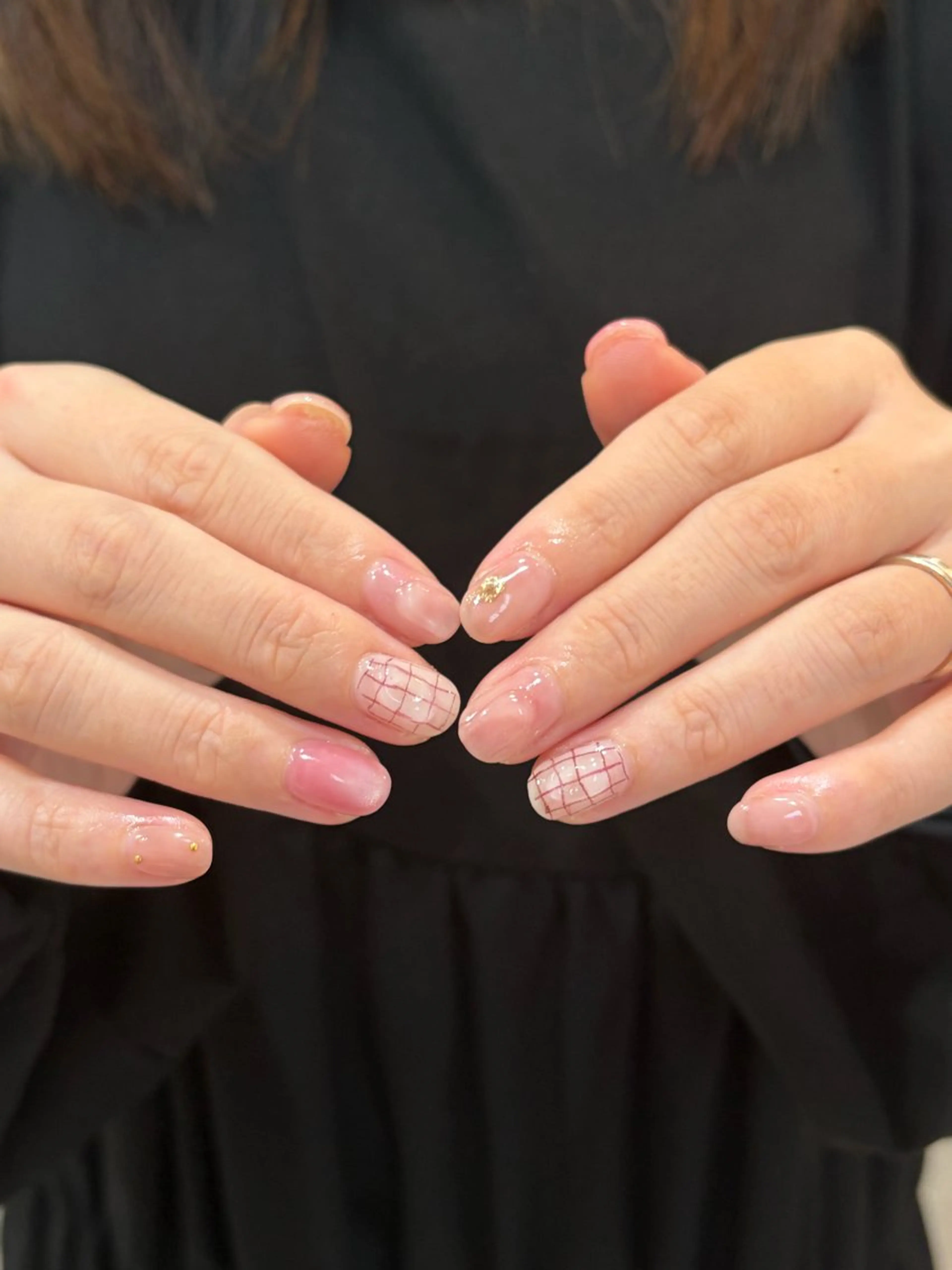 ネイル ピンク ハンドネイル NINE_ SAKIのネイルデザイン