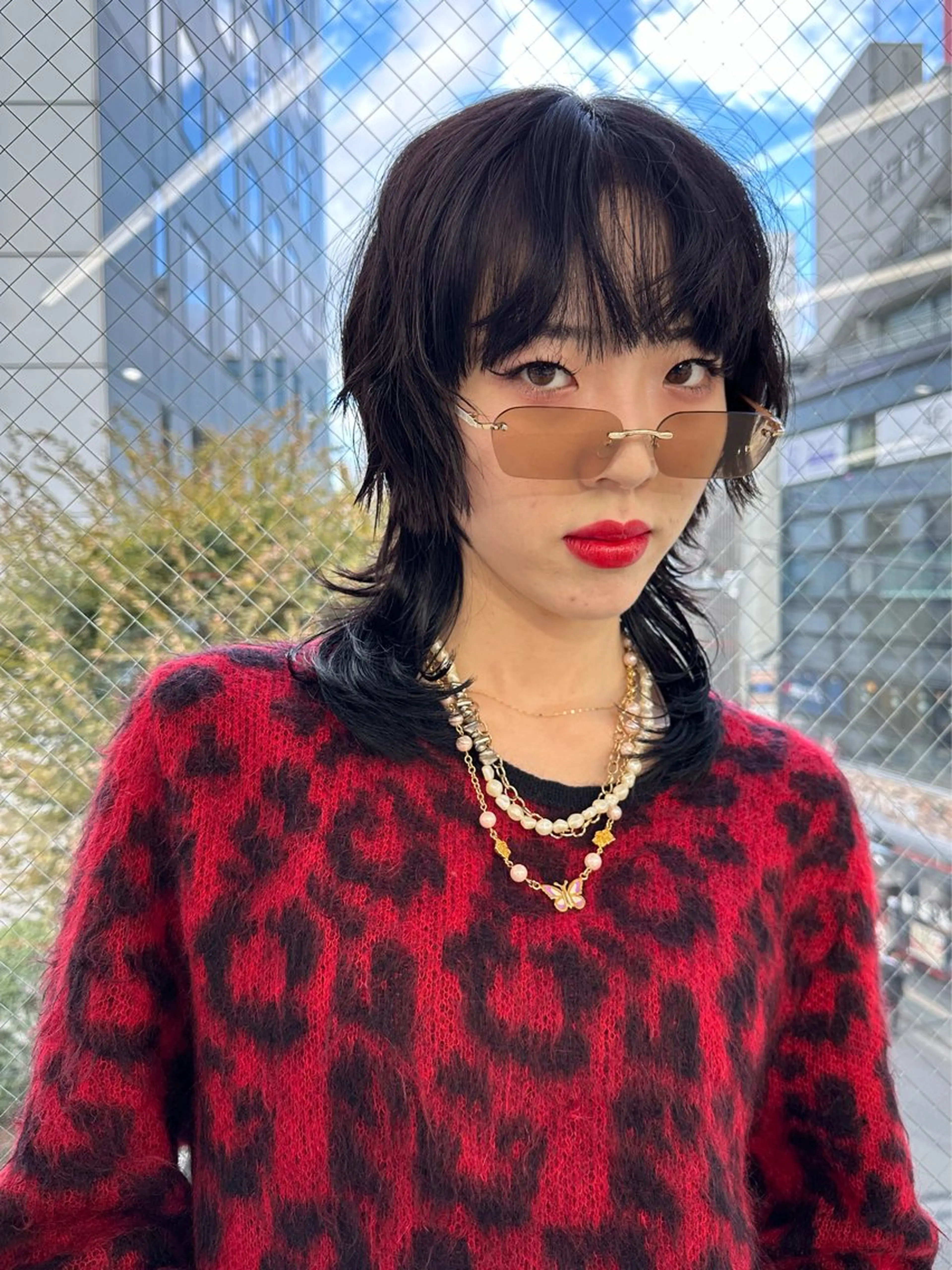 セミロング カラー カット トリートメント 🍒ワイン系 ウルフカット🍒拓未のヘアスタイル