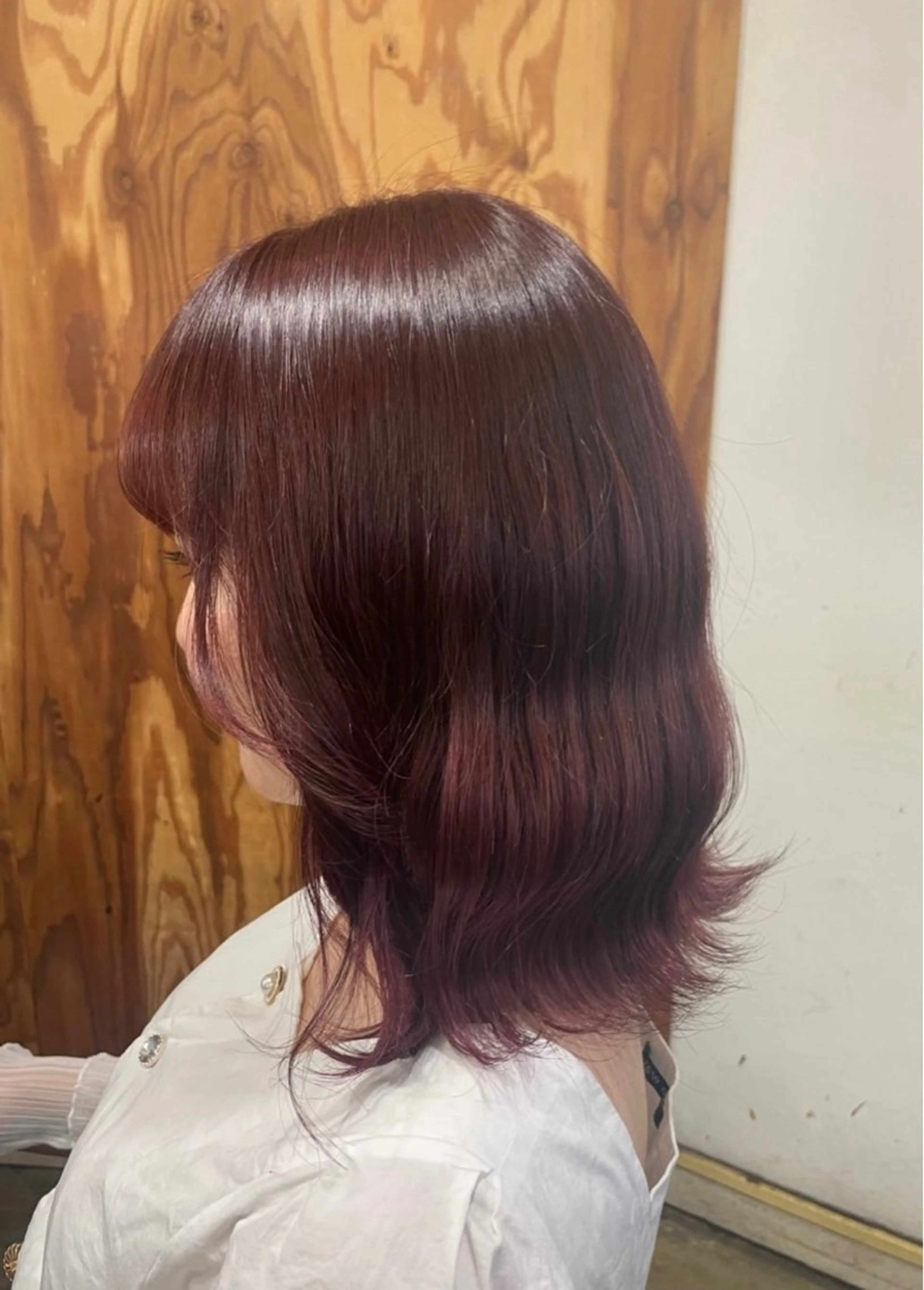 ミディアム カラー ヘアカラー トリートメント ふかたさや🌟 艶感カラー🌟のヘアスタイル