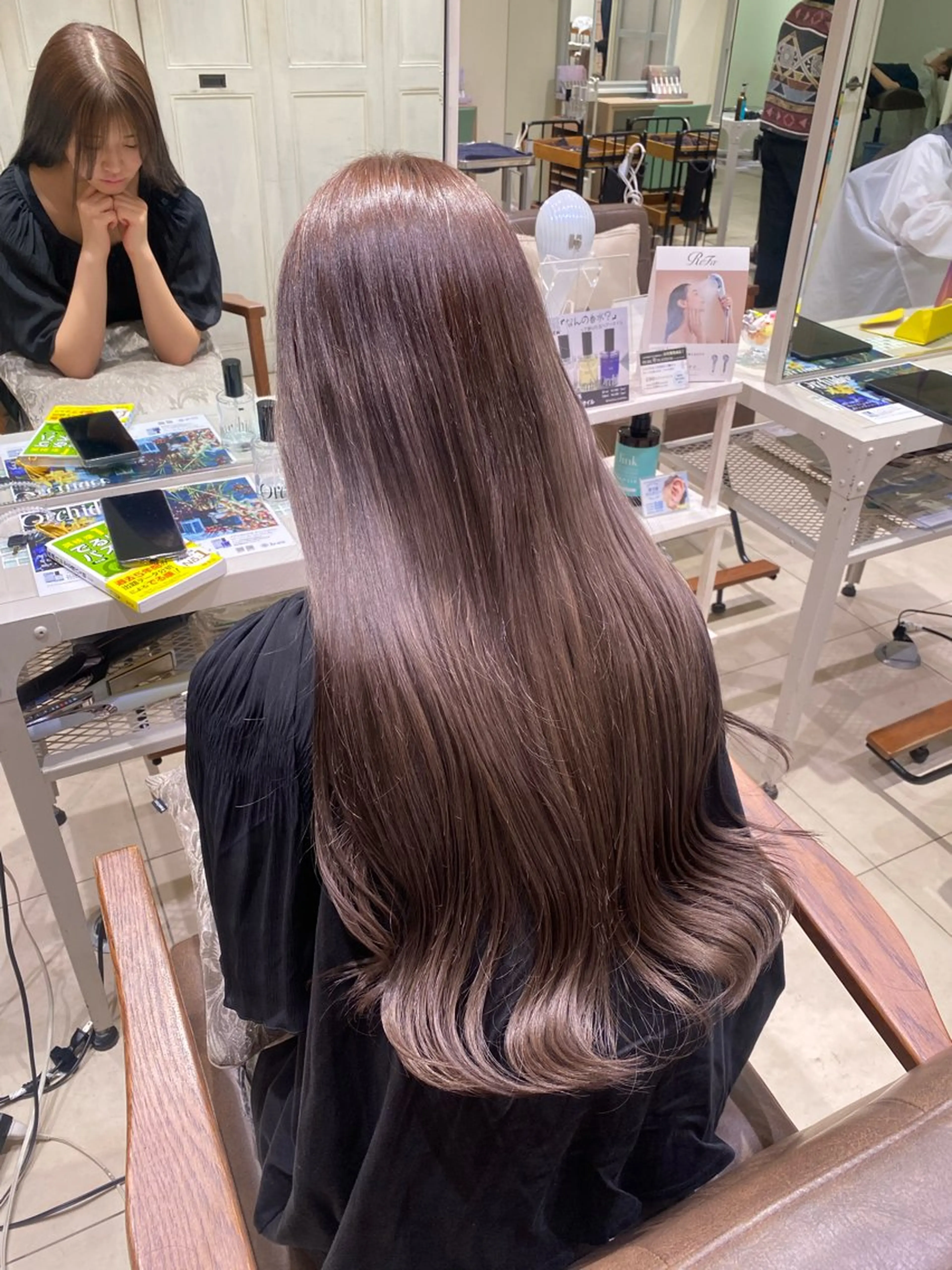 ロング 暖色カラー🍒ヘア セット🎀✨Ainaのヘアスタイル