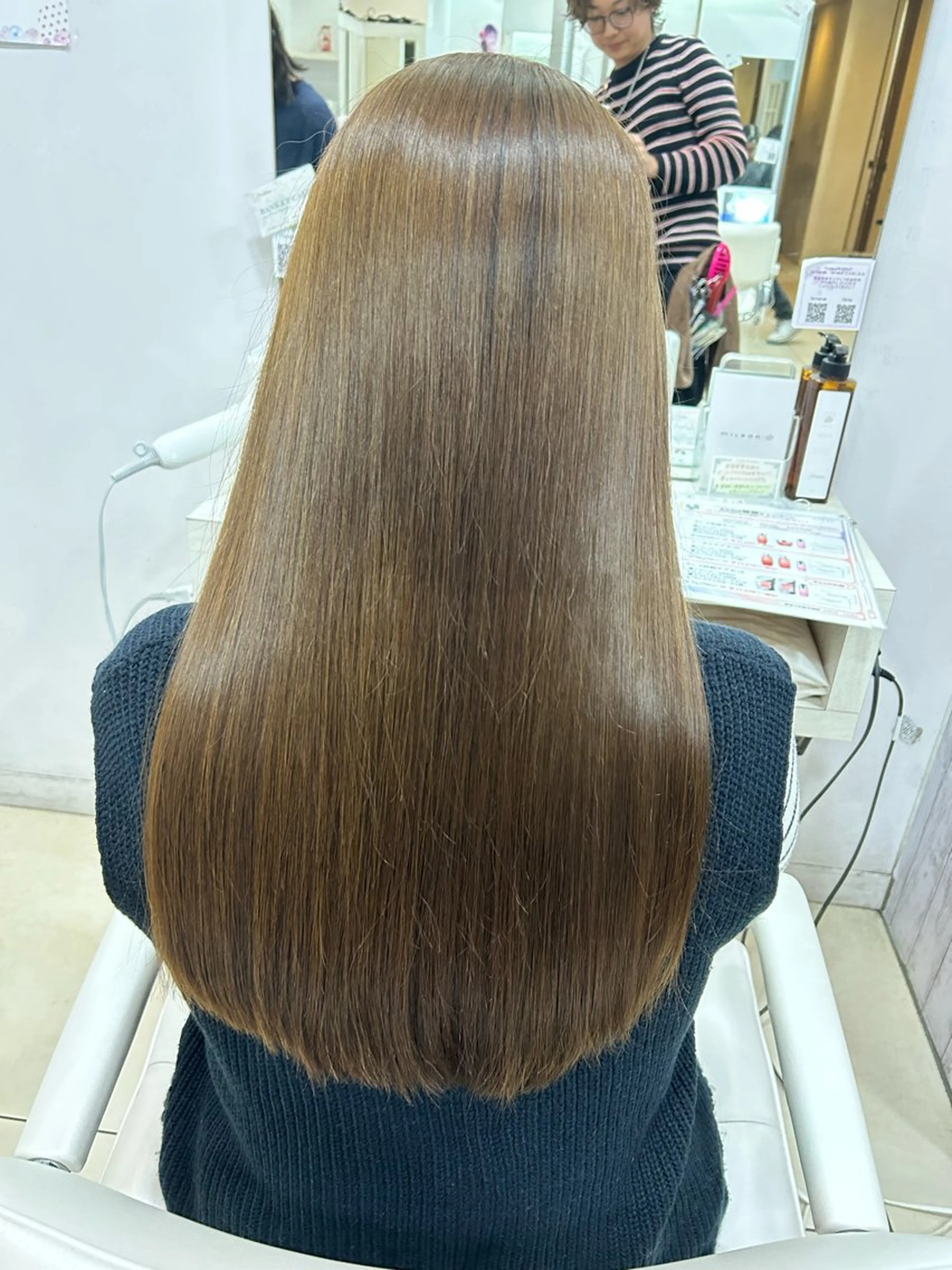 ロング カット 縮毛矯正 トリートメント 艶髪の神様 瀧田嵐士🇰🇷のヘアスタイル