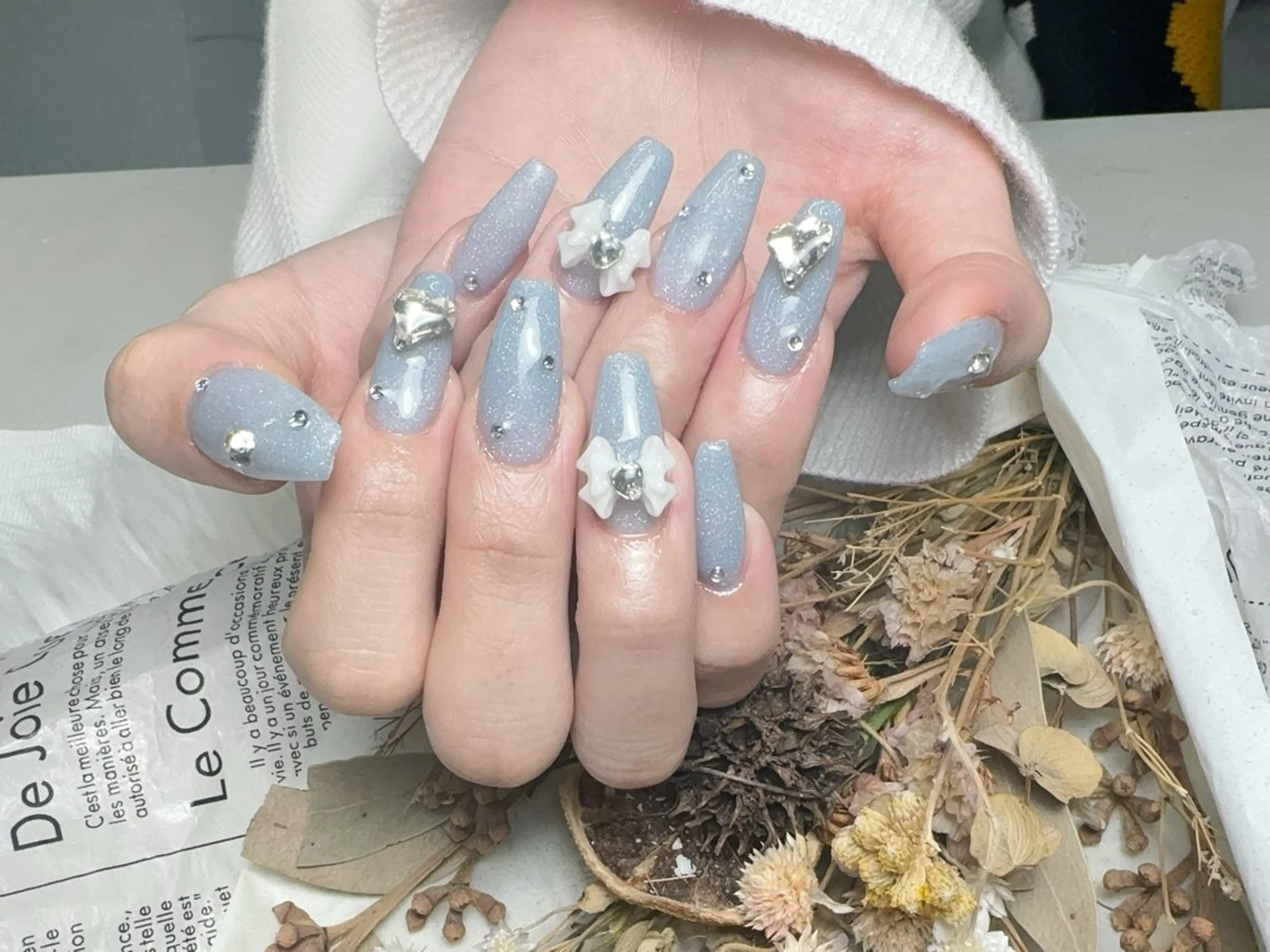 ネイル 長さ出し フレンチネイル ジェルネイル ガラスフレンチ 韓国ネイル ハンドネイル ハンドケア For U nail スカルプ専門店のネイルデザイン