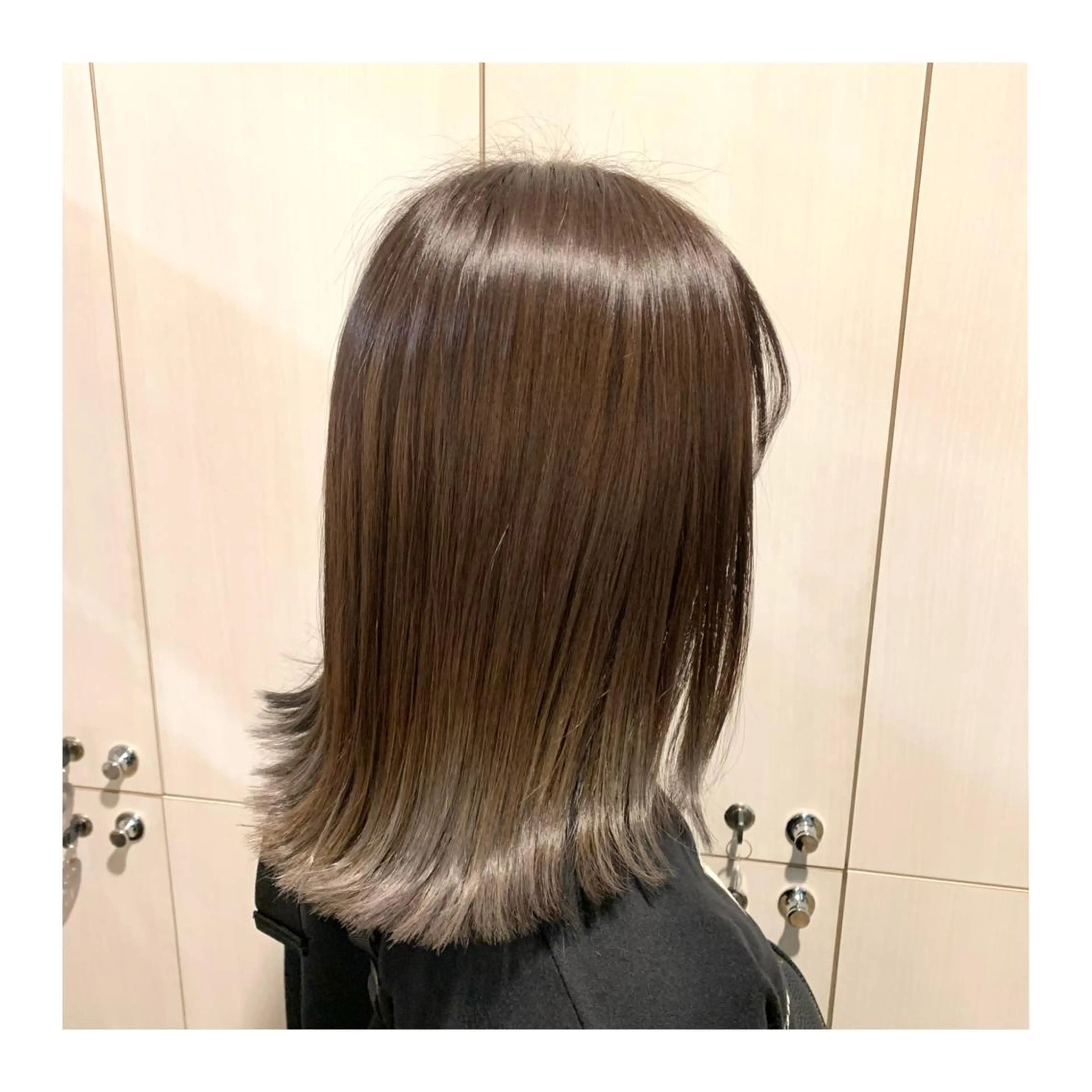 ロング カラー カット ヘアカラー あべ ゆうかのヘアスタイル
