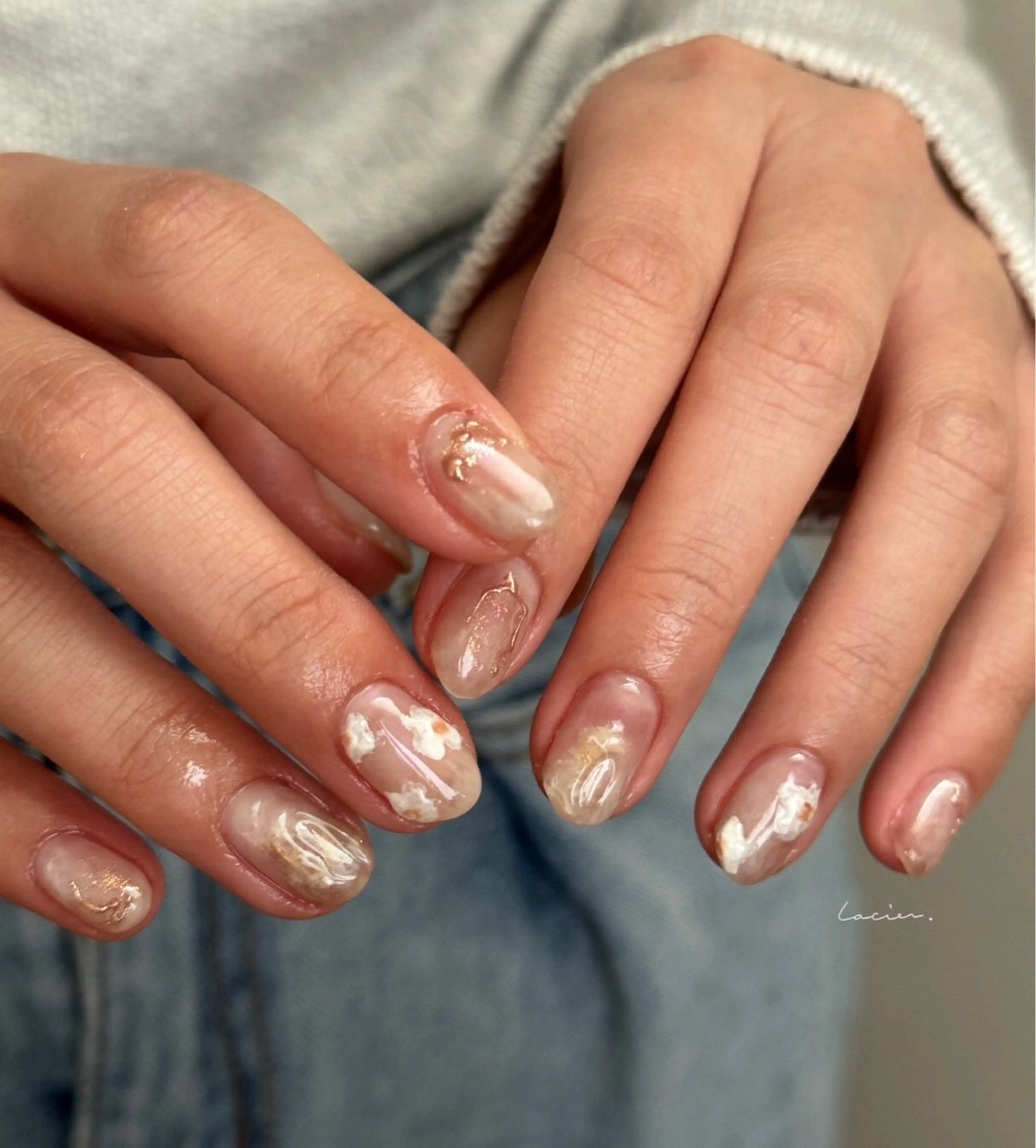 ネイル ニュアンスネイル ハンドネイル lacier nailのネイルデザイン