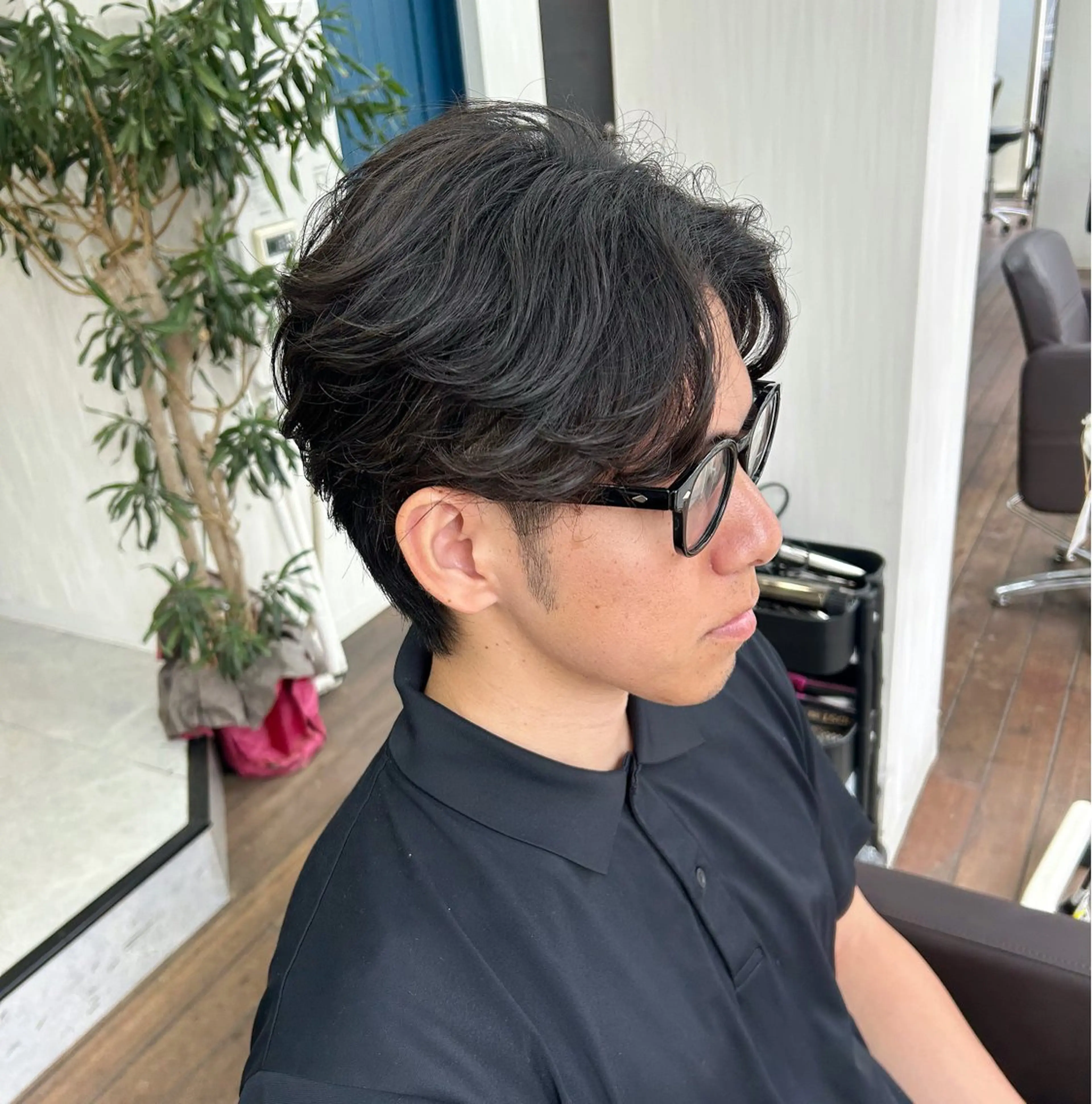 メンズ フェザーパーマ メンズパーマ weg 難波所属・メンズカット✨ メンズパーマ聖陽のヘアスタイル