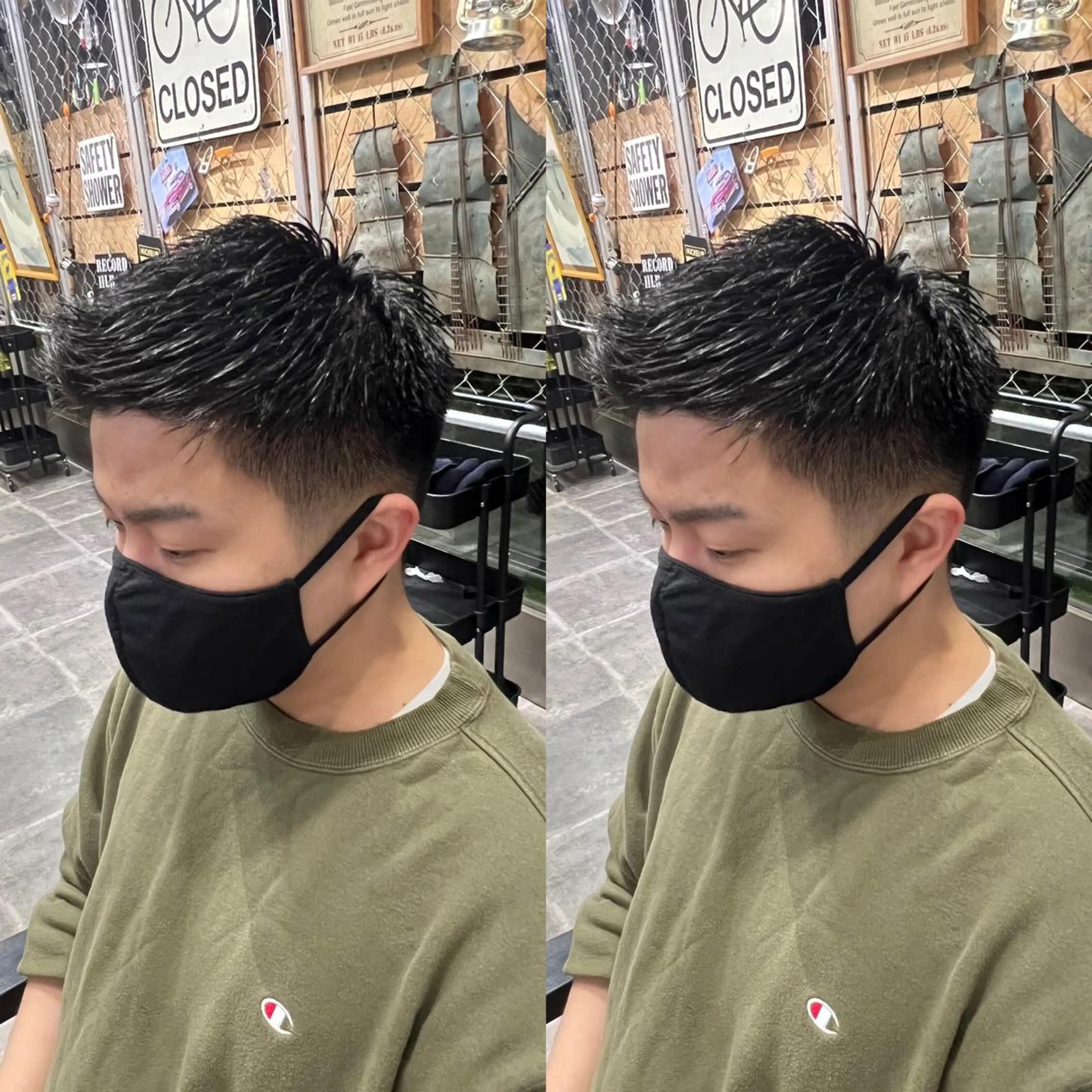 ショート メンズ カット センターパート /植田のヘアスタイル