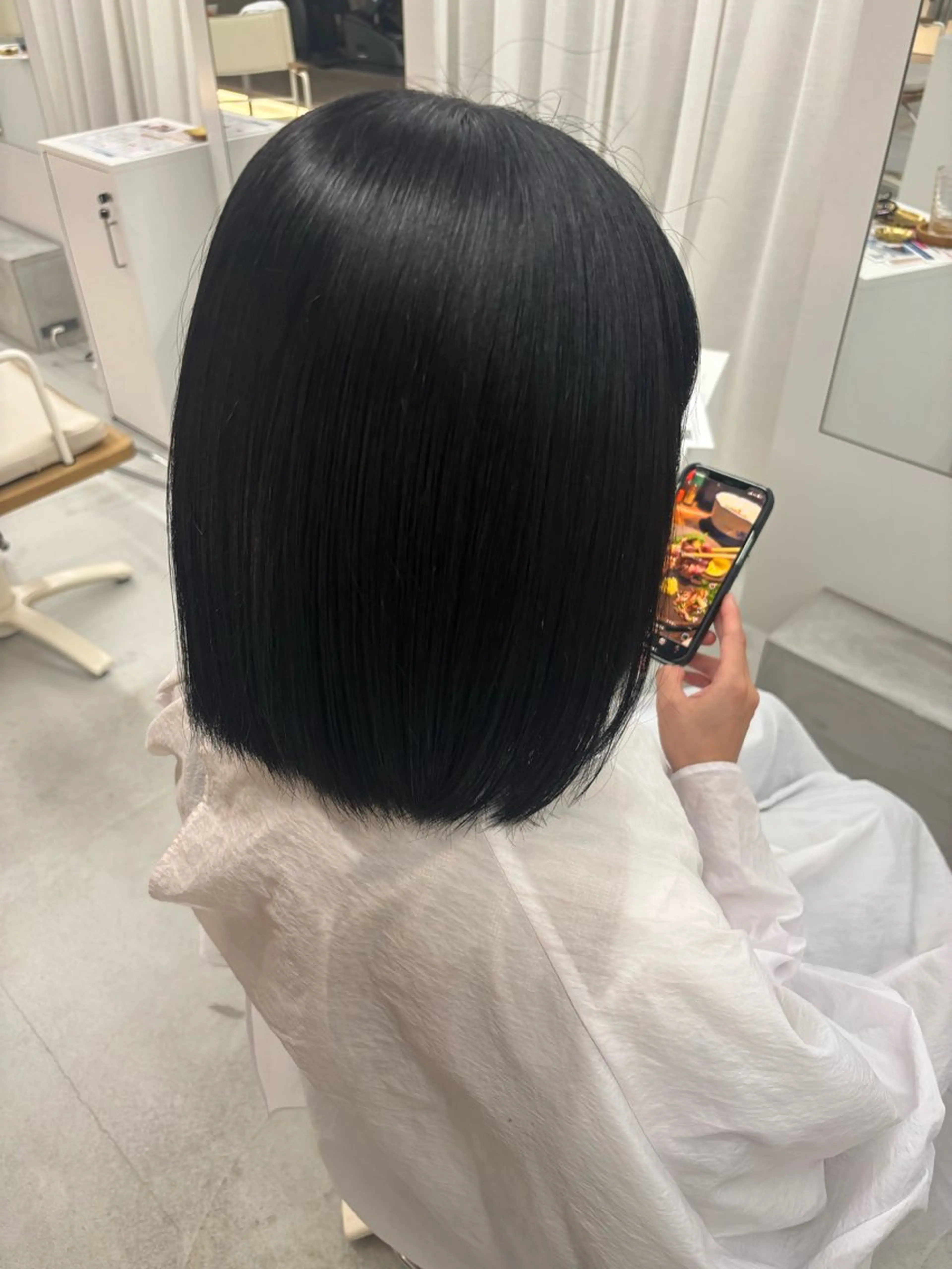 カラー 黒髪 ブリーチ 艶髪/ハイトーン/ 透明感/maayaのヘアスタイル