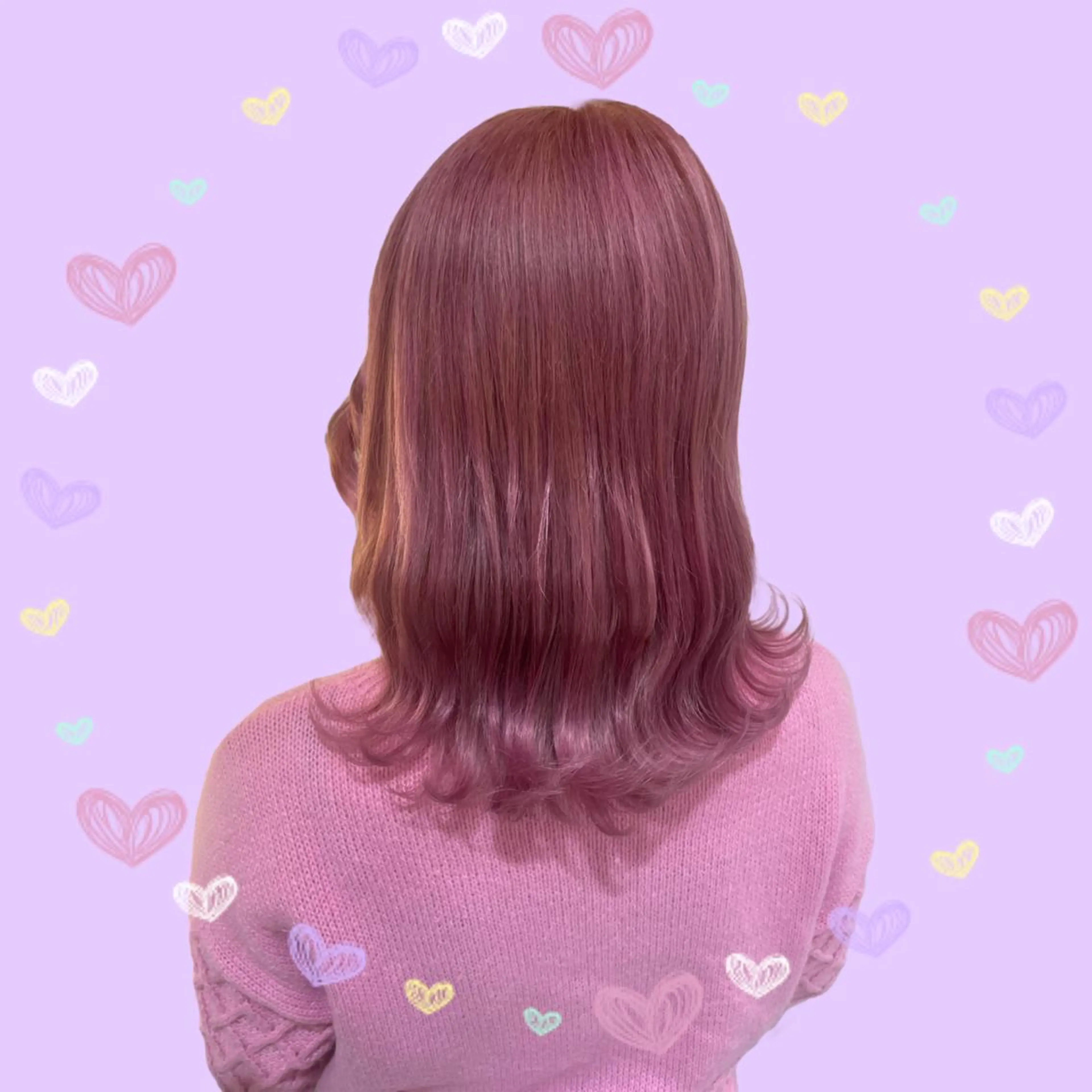 セミロング カラー ヘアアレンジ ヘアカラー 🦄ブリーチ💜エク ステ💜MIU🦄のヘアスタイル
