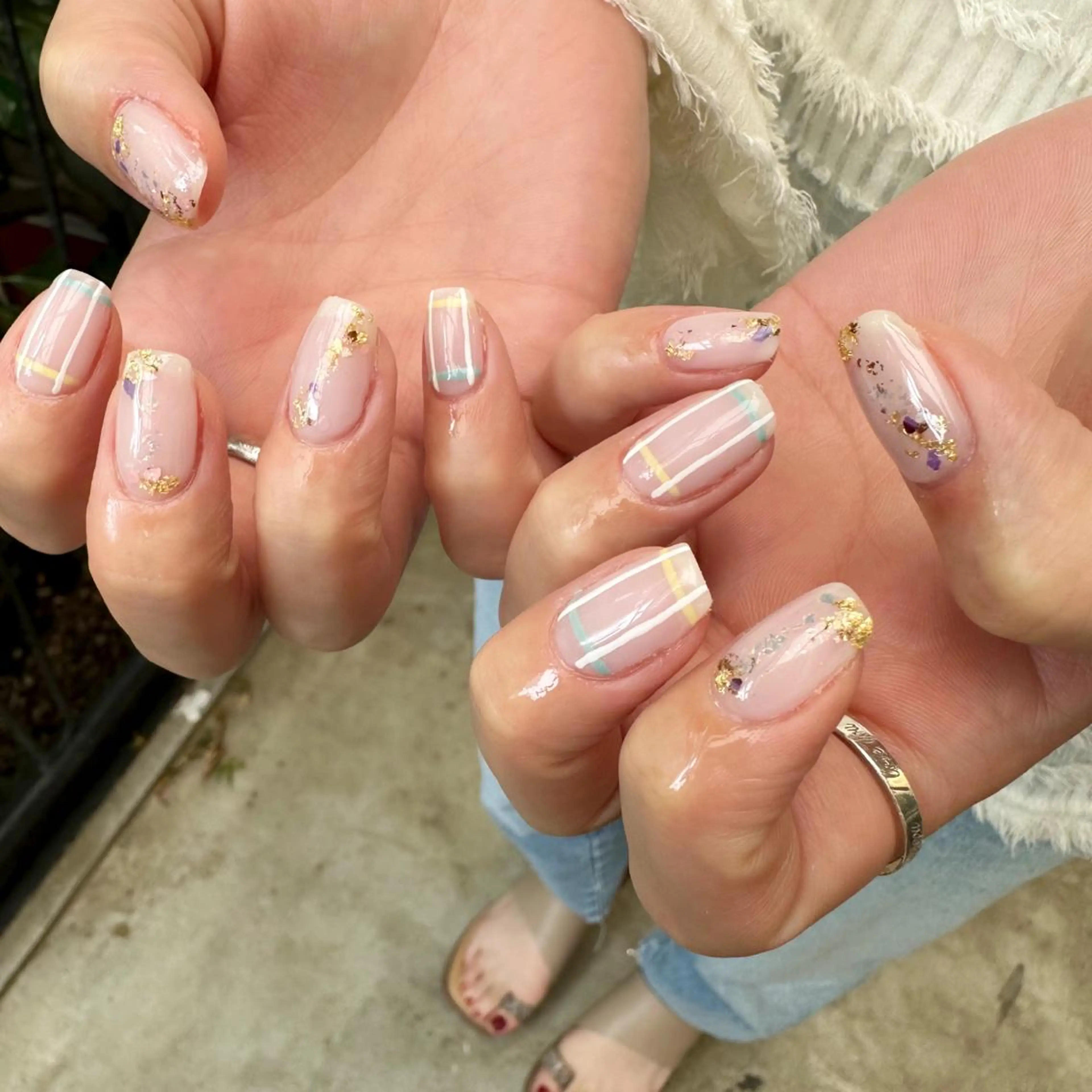 ネイル 持ち込み ニュアンスネイル BINEL REINAのネイルデザイン