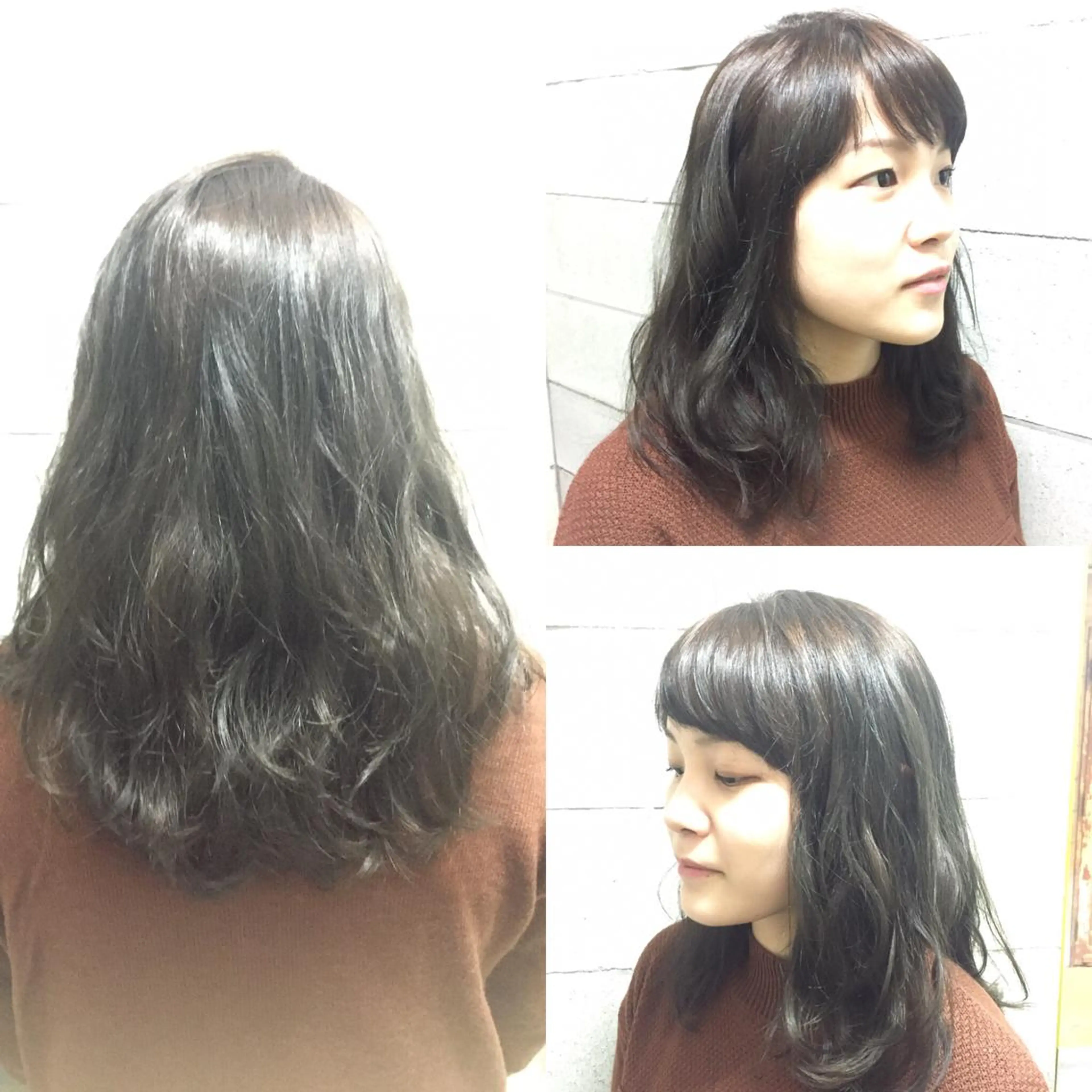 ミディアム アッシュ こう ちゃんのヘアスタイル