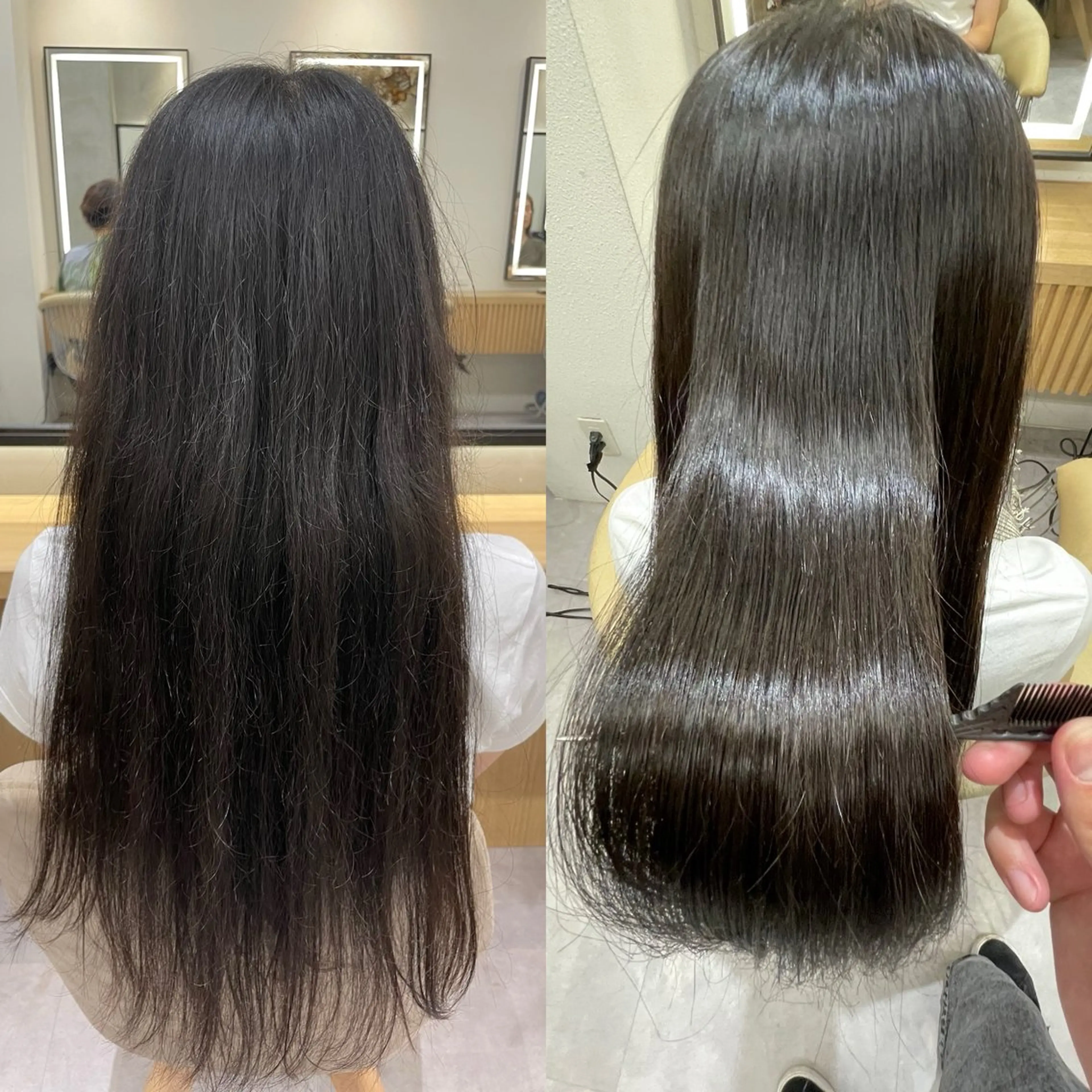 ロング カラー パーマ 縮毛矯正 大和田拓夢 /縮毛矯正/艶髪ボブのヘアスタイル