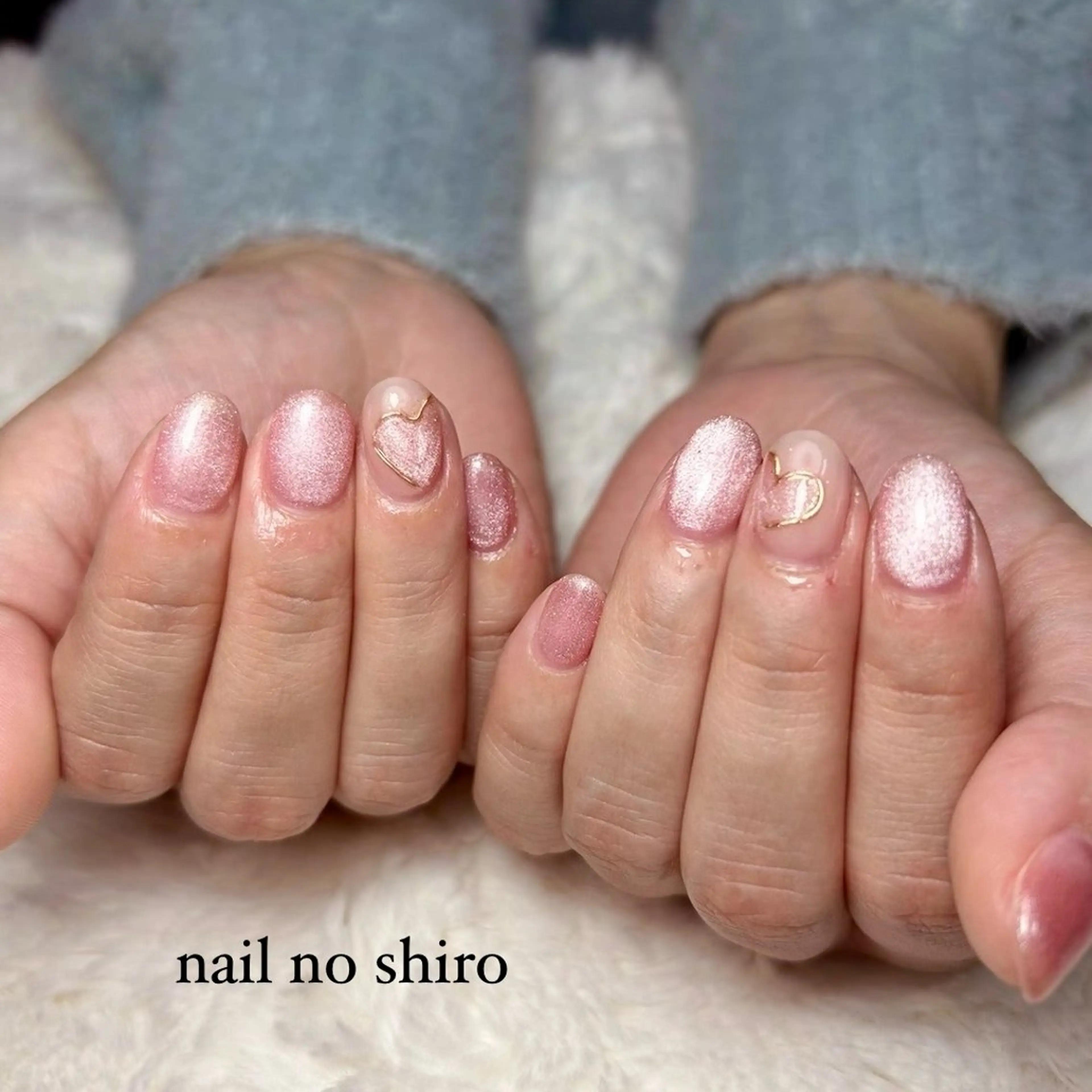 ネイル ハート ピンク バレンタイン nail no shiro/耳つぼのその他イメージ