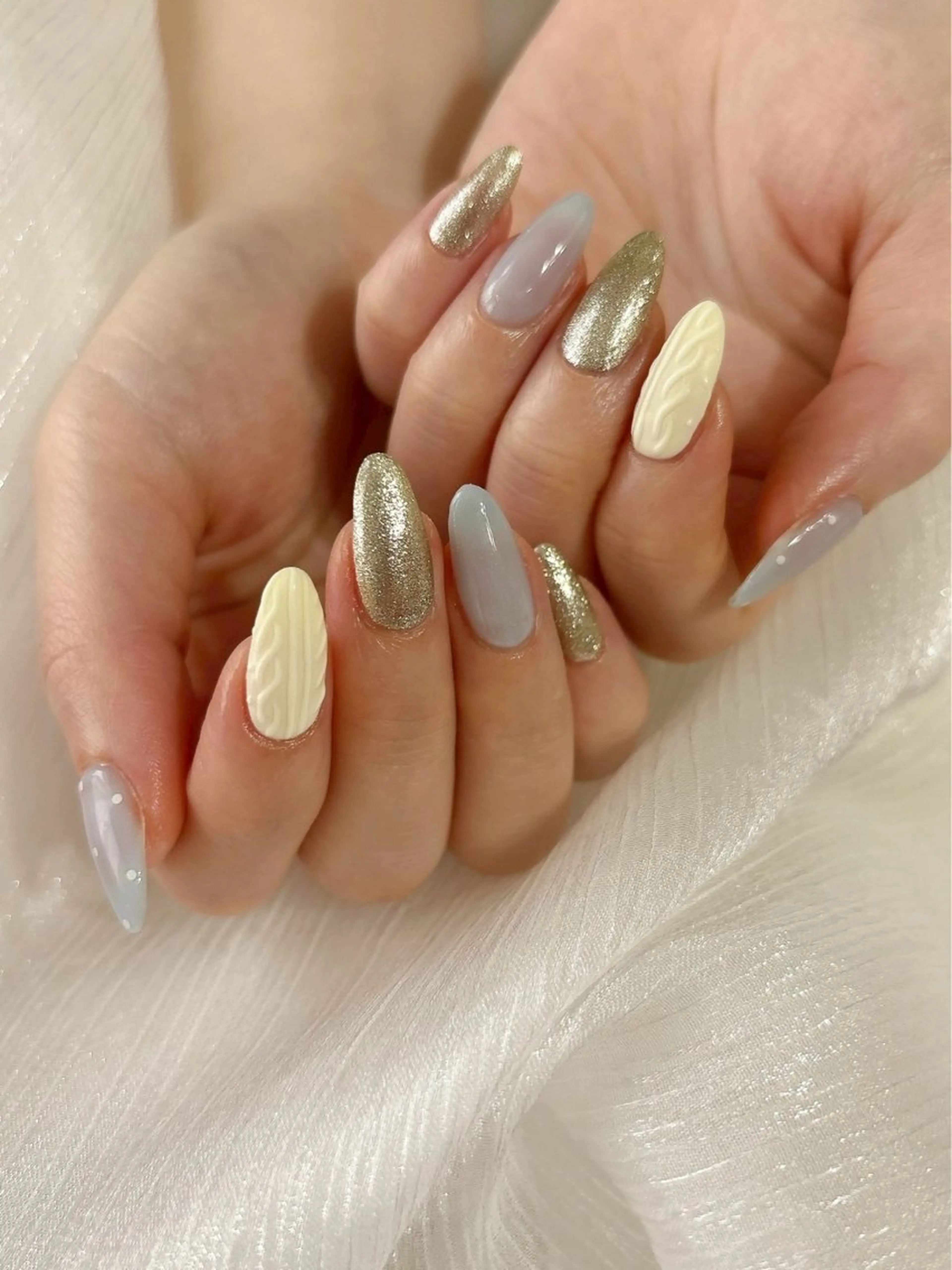 ネイル オーロラネイル フットネイル フレンチネイル ジェルネイル マグネットネイル ハンドネイル Mogu nail 二子玉川のネイルデザイン