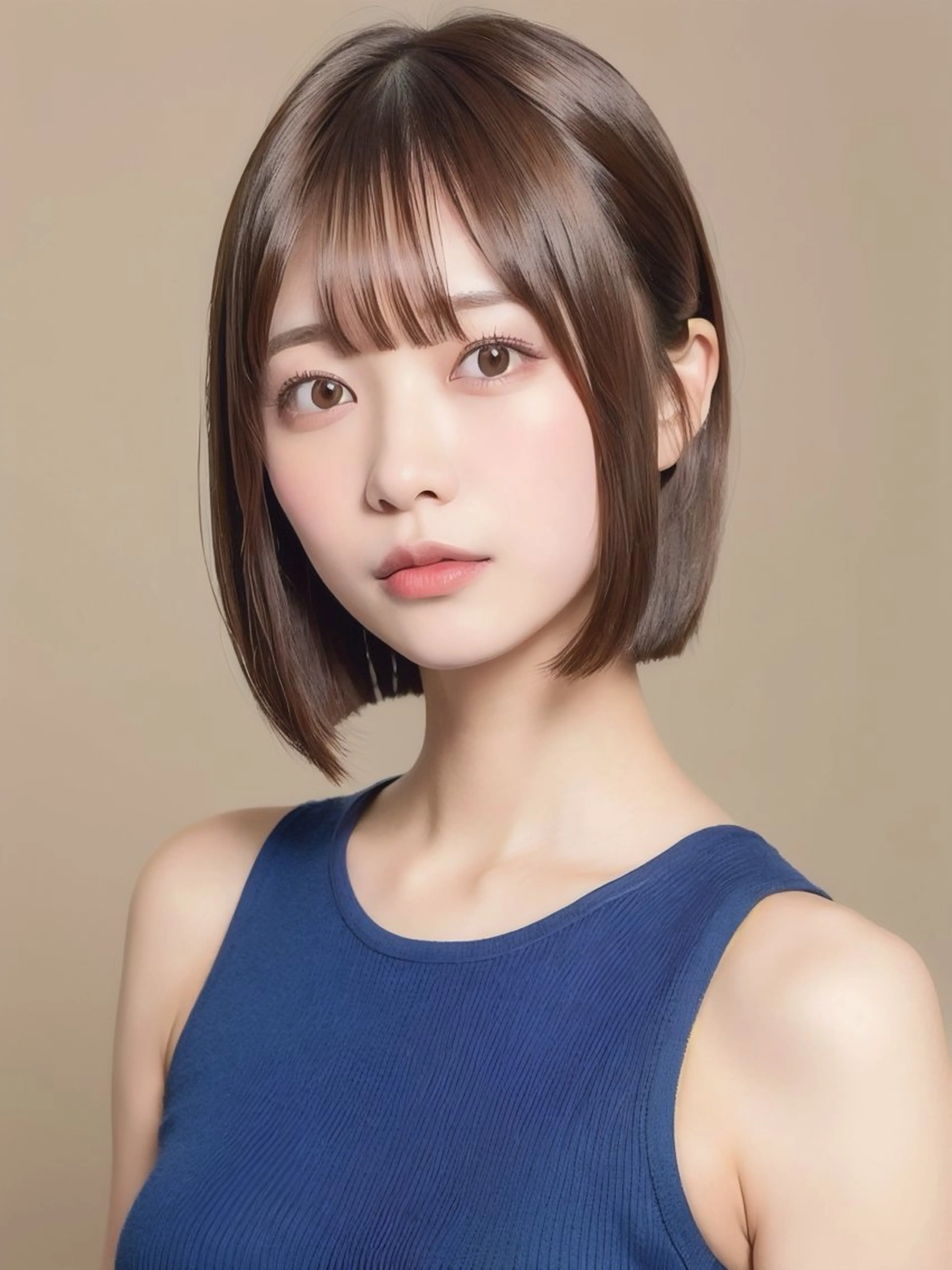 ミディアム カット ヘアカラー トリートメント 韓国ヘア/レイヤー/ 髪質改善のヘアスタイル