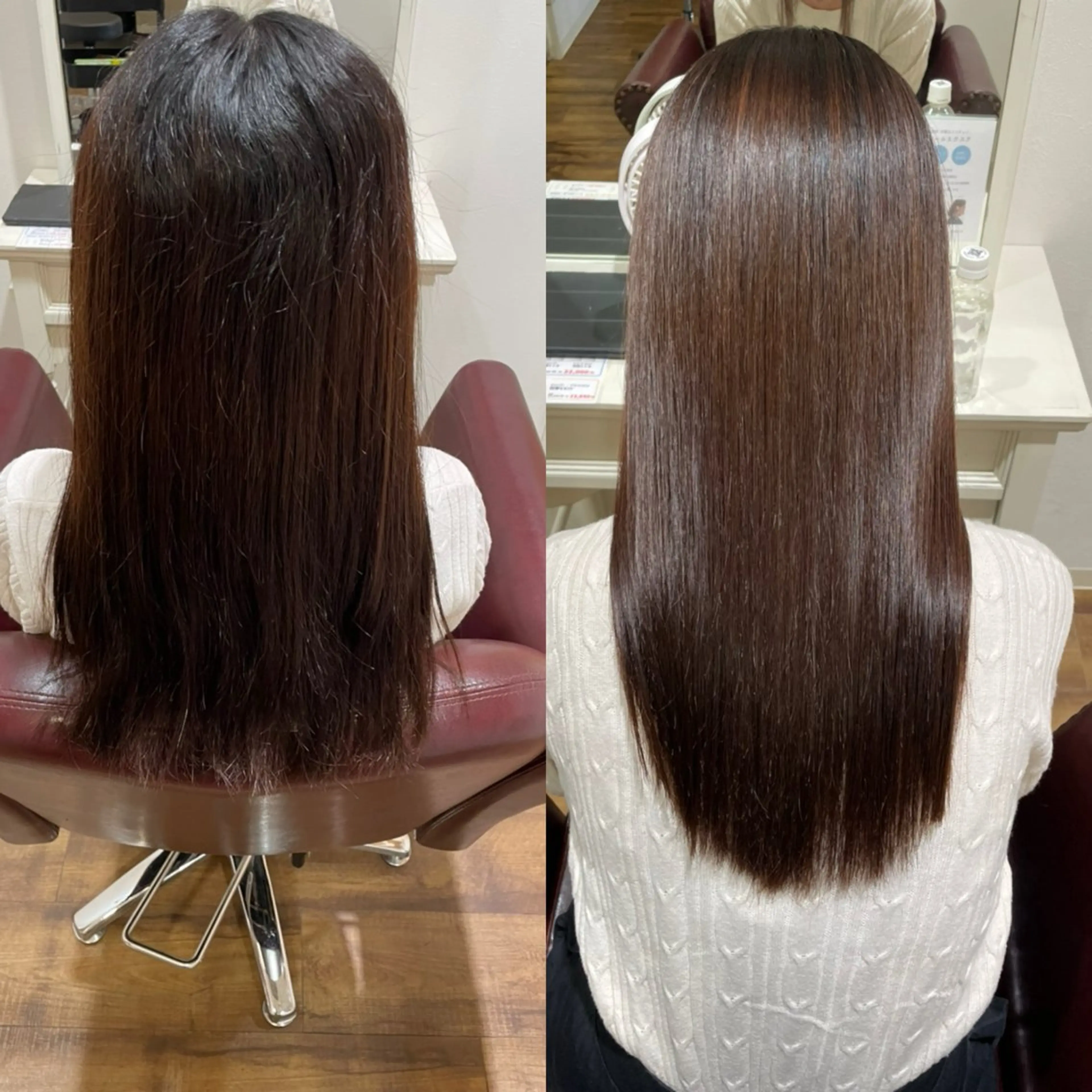 ロング カラー パーマ ストレートパーマ 園田 一喜のヘアスタイル