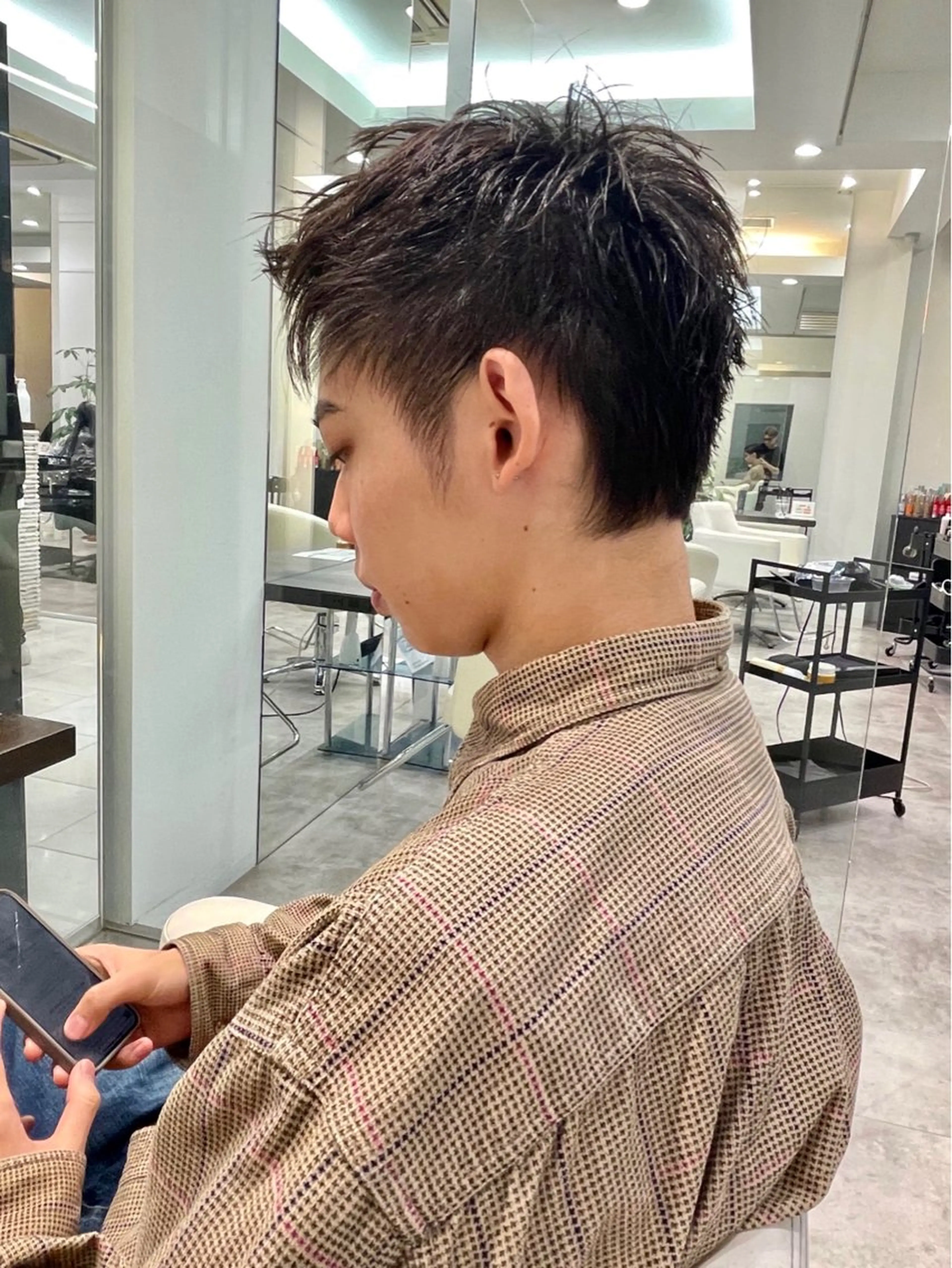 ショート メンズ カット トリートメント ヘッドスパ 艶カラー/レイヤー カット✂️近澤瑠以のヘアスタイル
