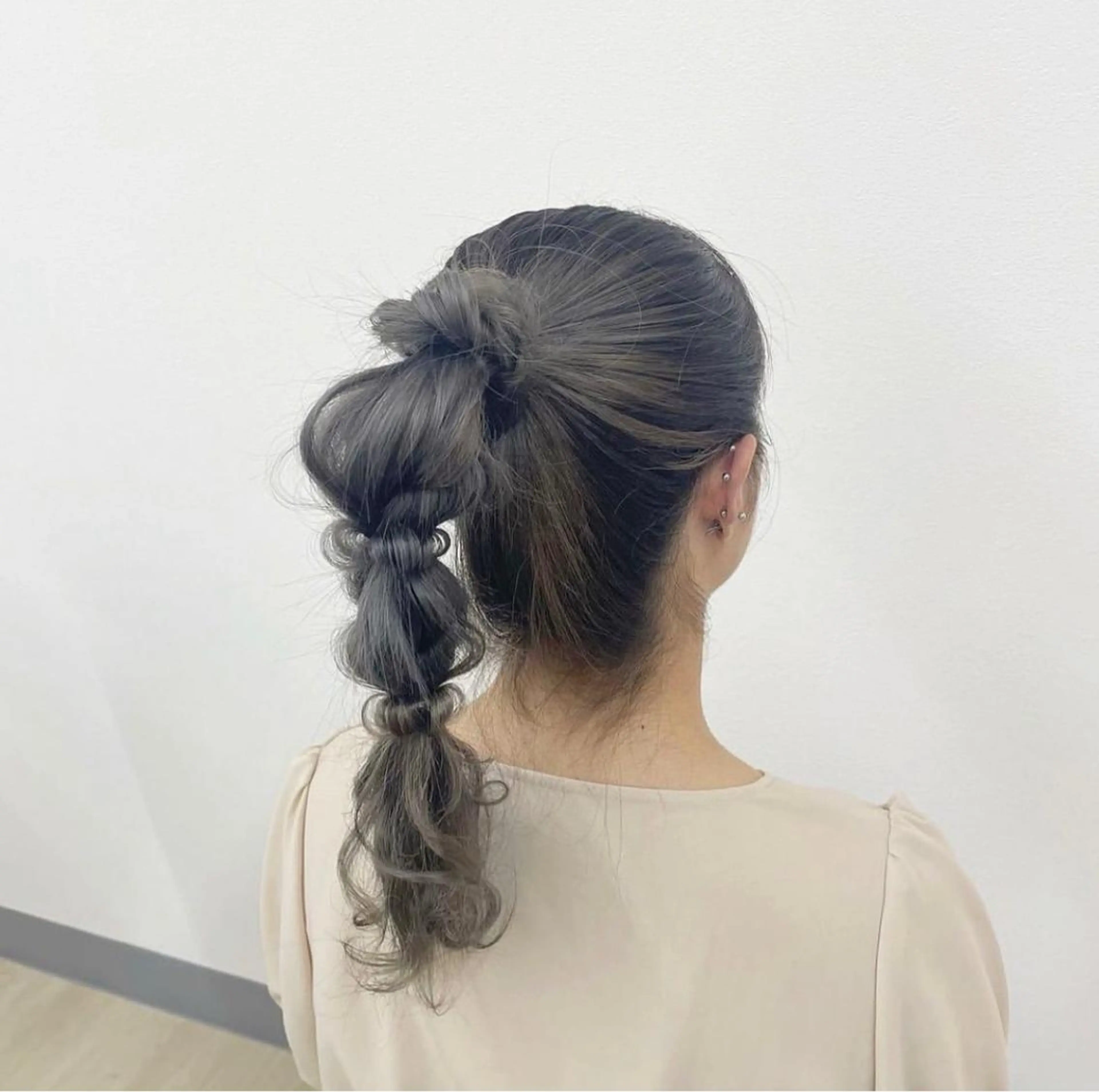ヘアアレンジ ポニーテール 松原香乃/レイヤー /シールエクステのヘアスタイル