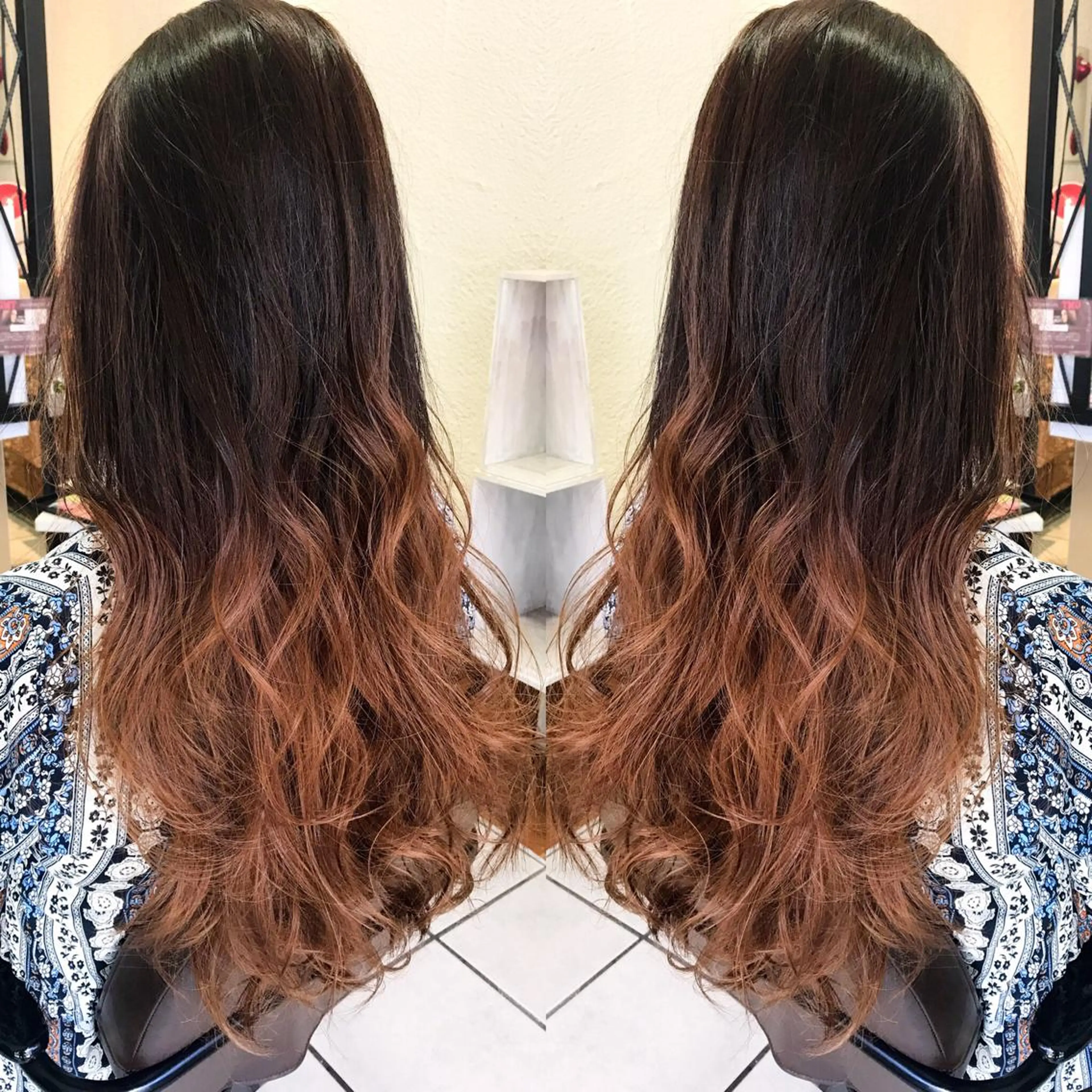 ロング カラー シールエクステ⭐️ オオミタクヤのヘアスタイル