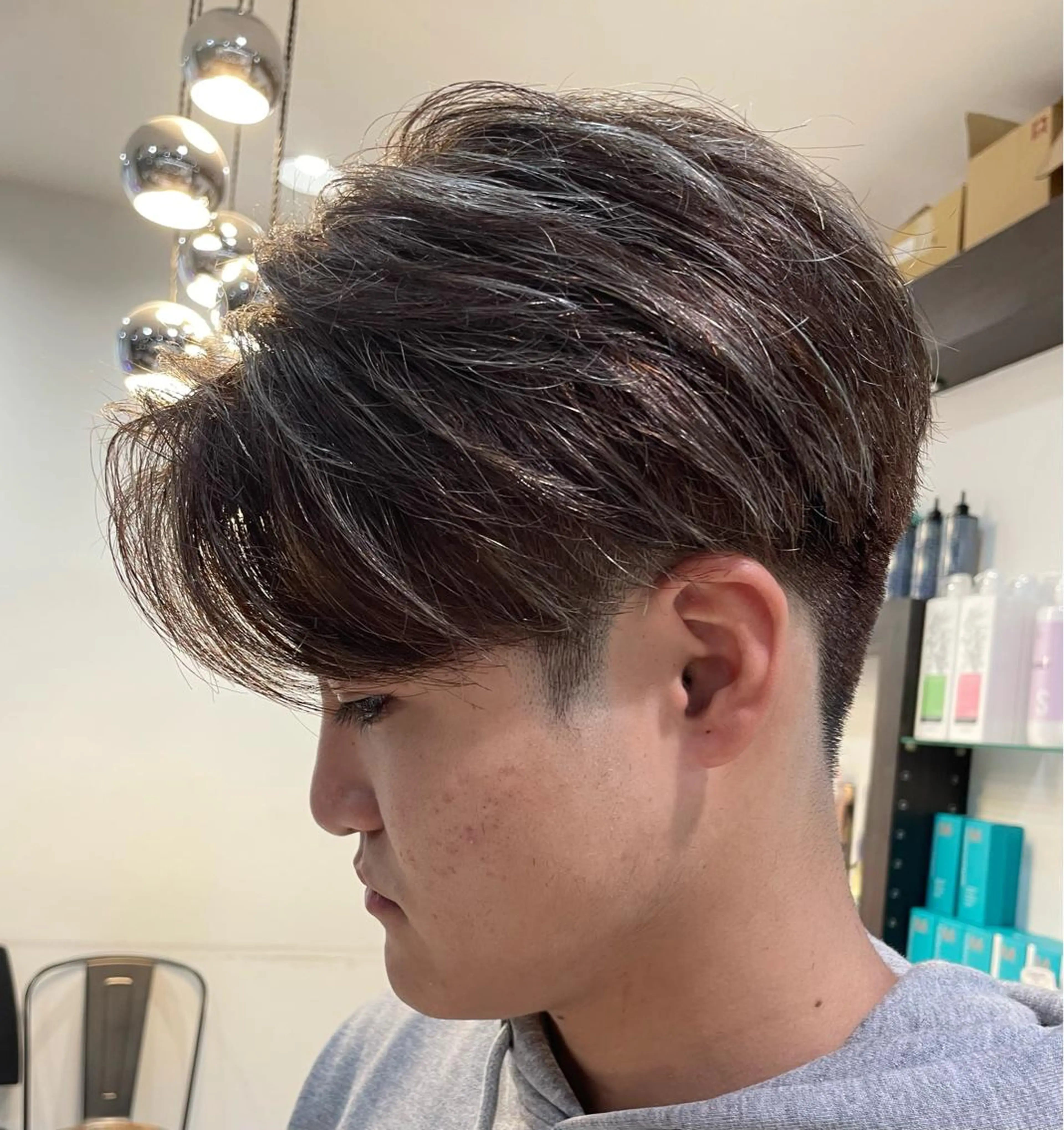 カラー メンズ メンズメッシュ グレージュ メッシュ メンズ指名no'1 佐藤　亘のヘアスタイル