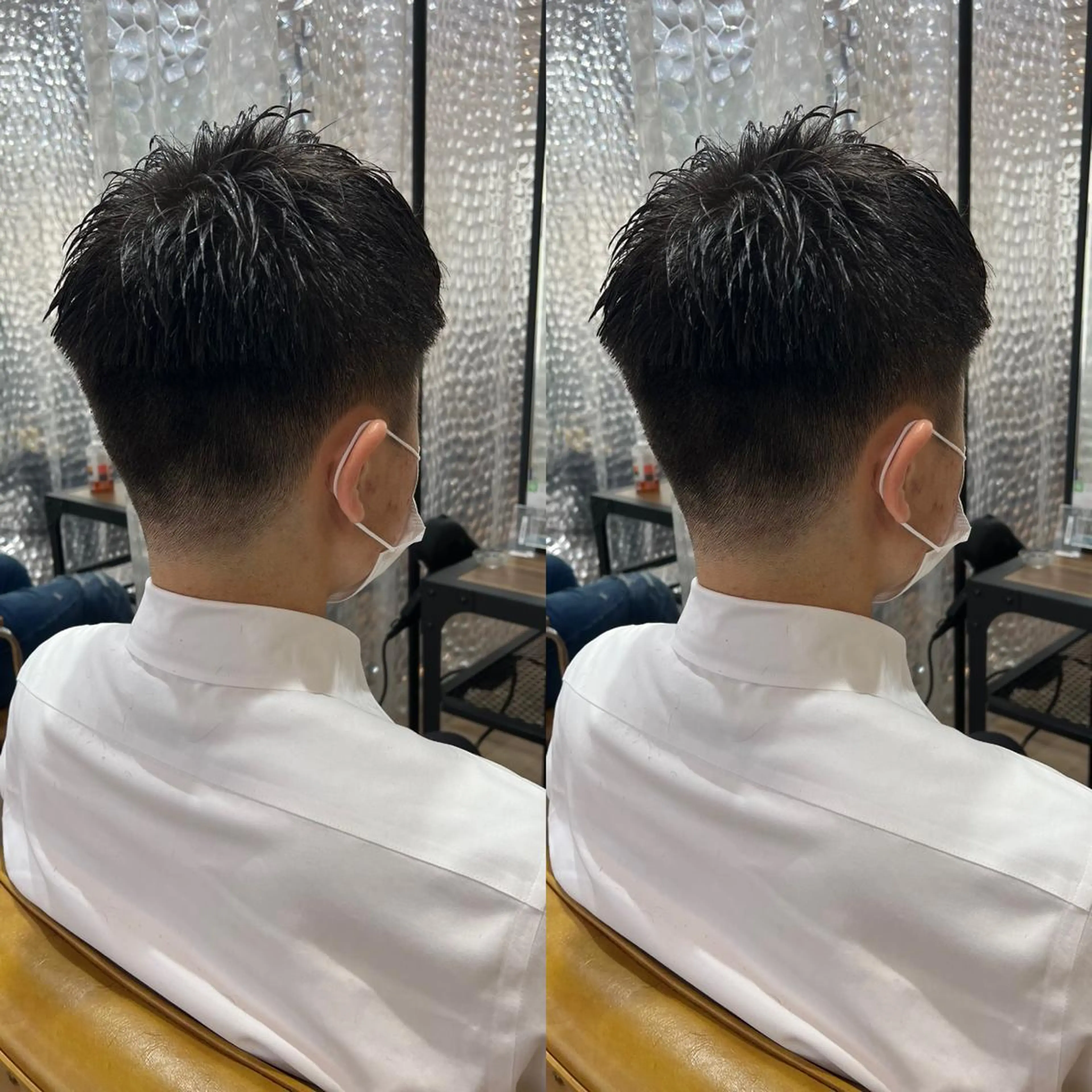 ショート メンズ カット ヘアセット センターパート /植田のヘアスタイル