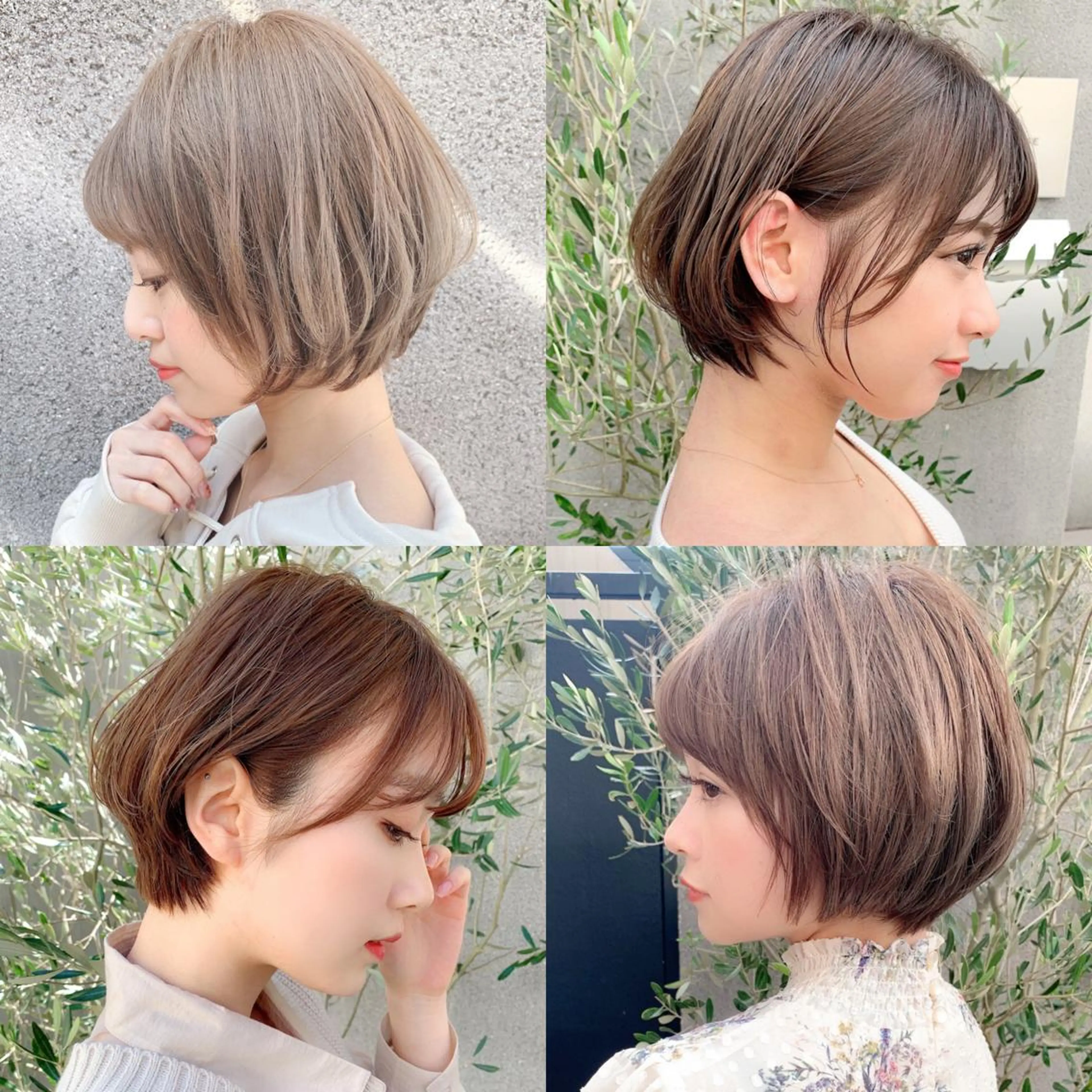 ショート カラー ショートヘア 大人かわいい💍🤍 ボブ/ショートボブのヘアスタイル