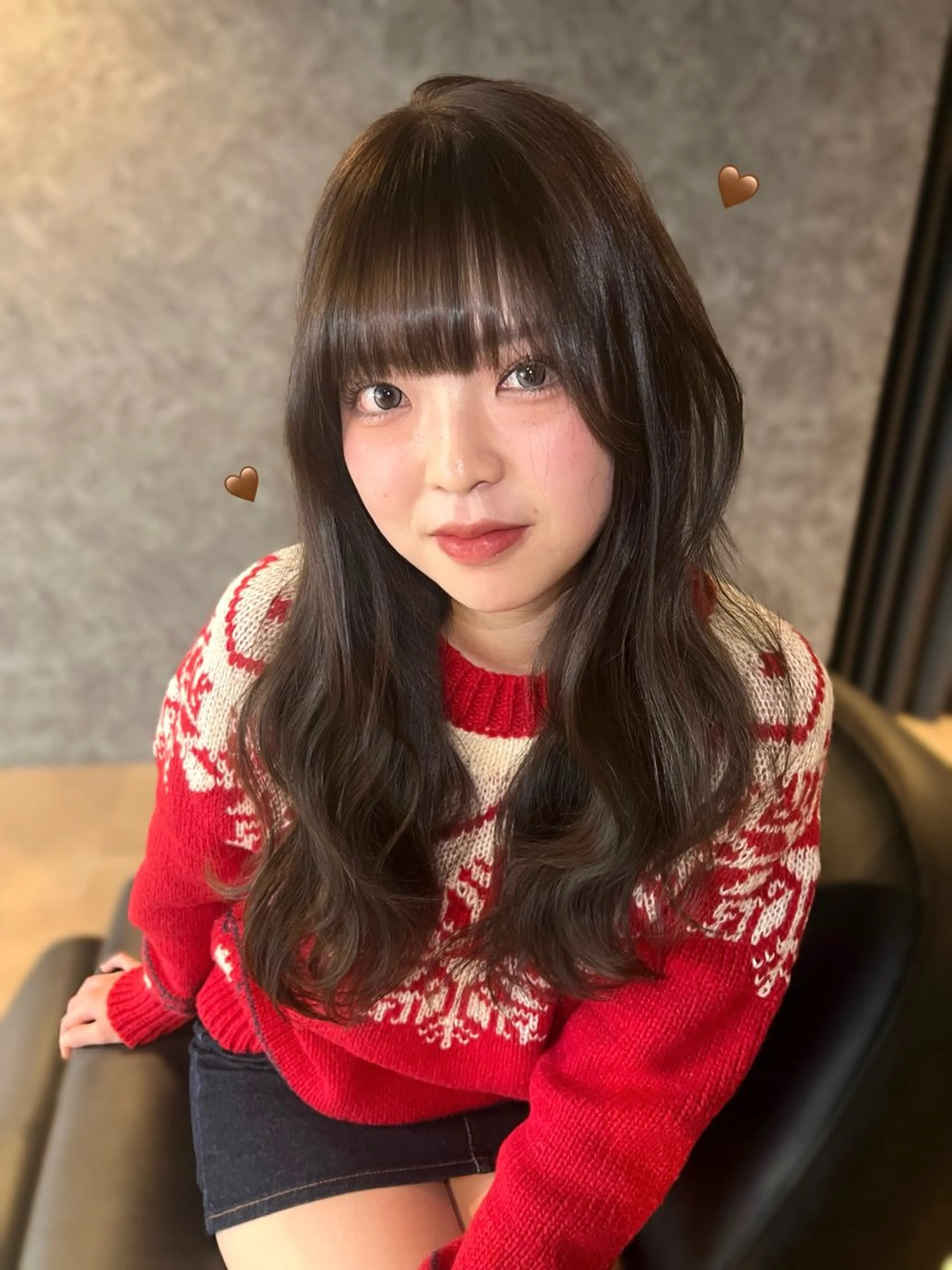 ロング カット ヘアカラー トリートメント 小谷 梨奈のヘアスタイル