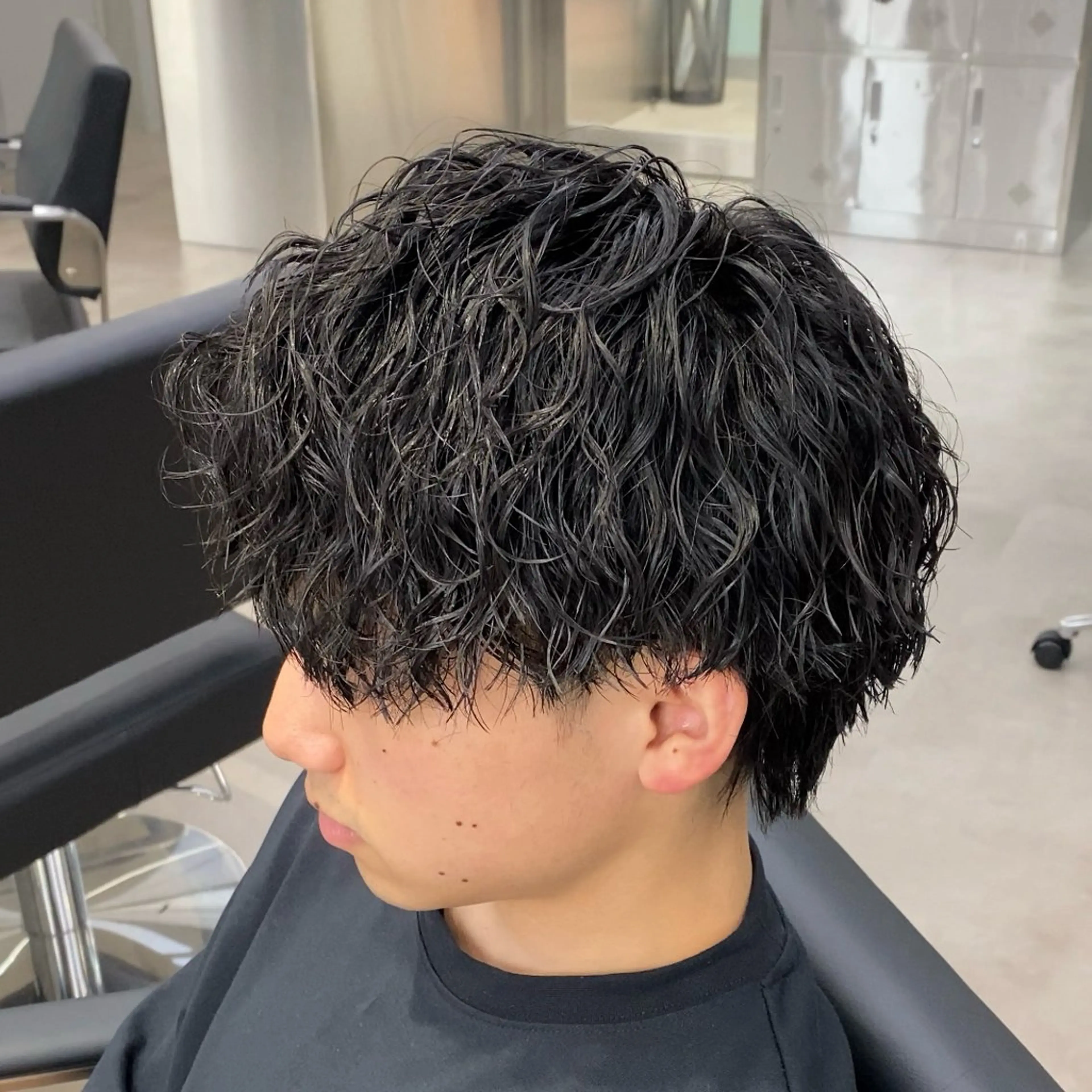 ショート パーマ メンズ カット パーマ メンズ特化LIBER 石川玲央のヘアスタイル