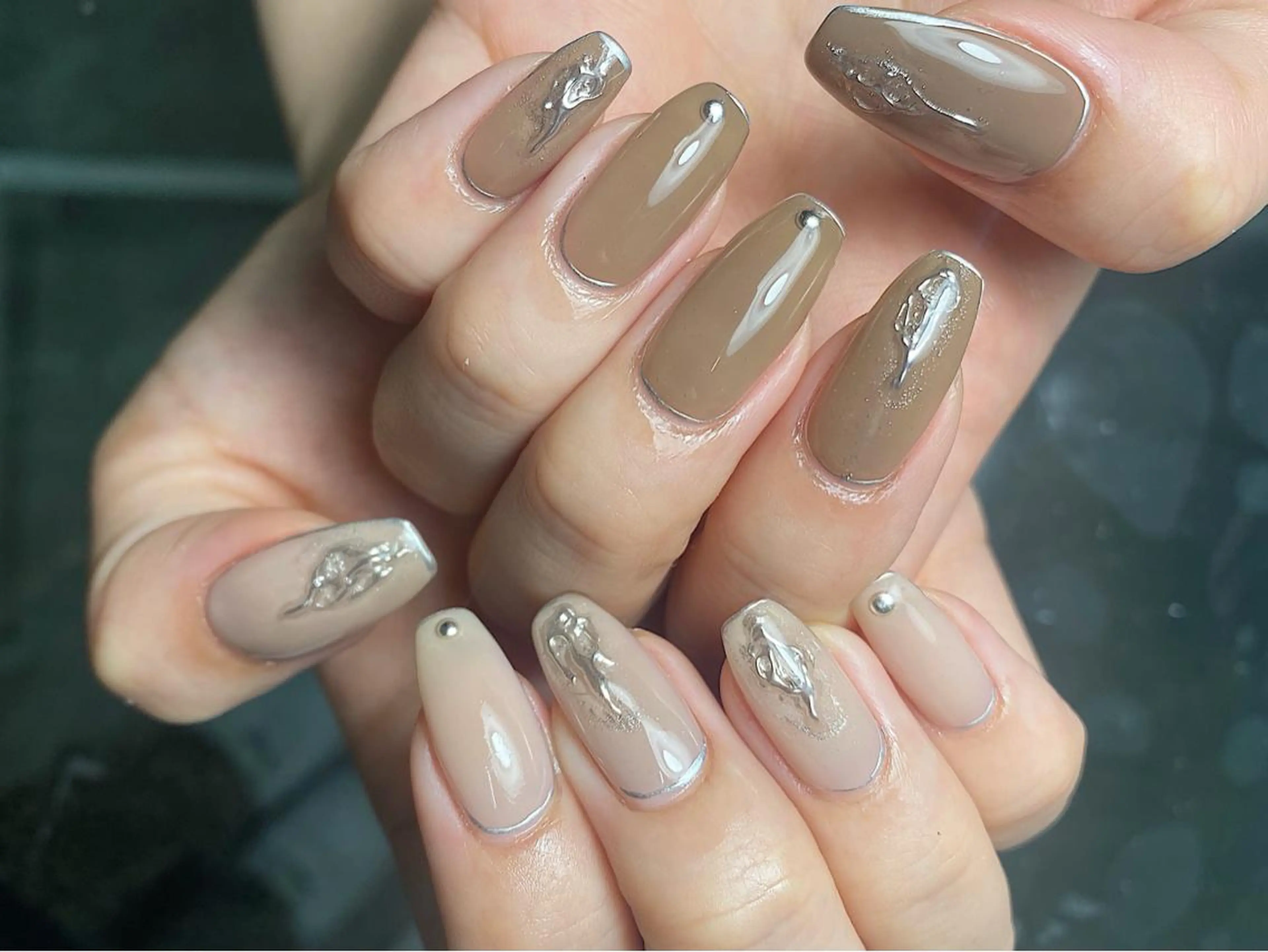 メンズ ネイル マツエク・マツパ ニュアンスネイル シンプルネイル ハンドネイル フットネイル GRANDE大須 栄/店長 aki🌙のネイルデザイン