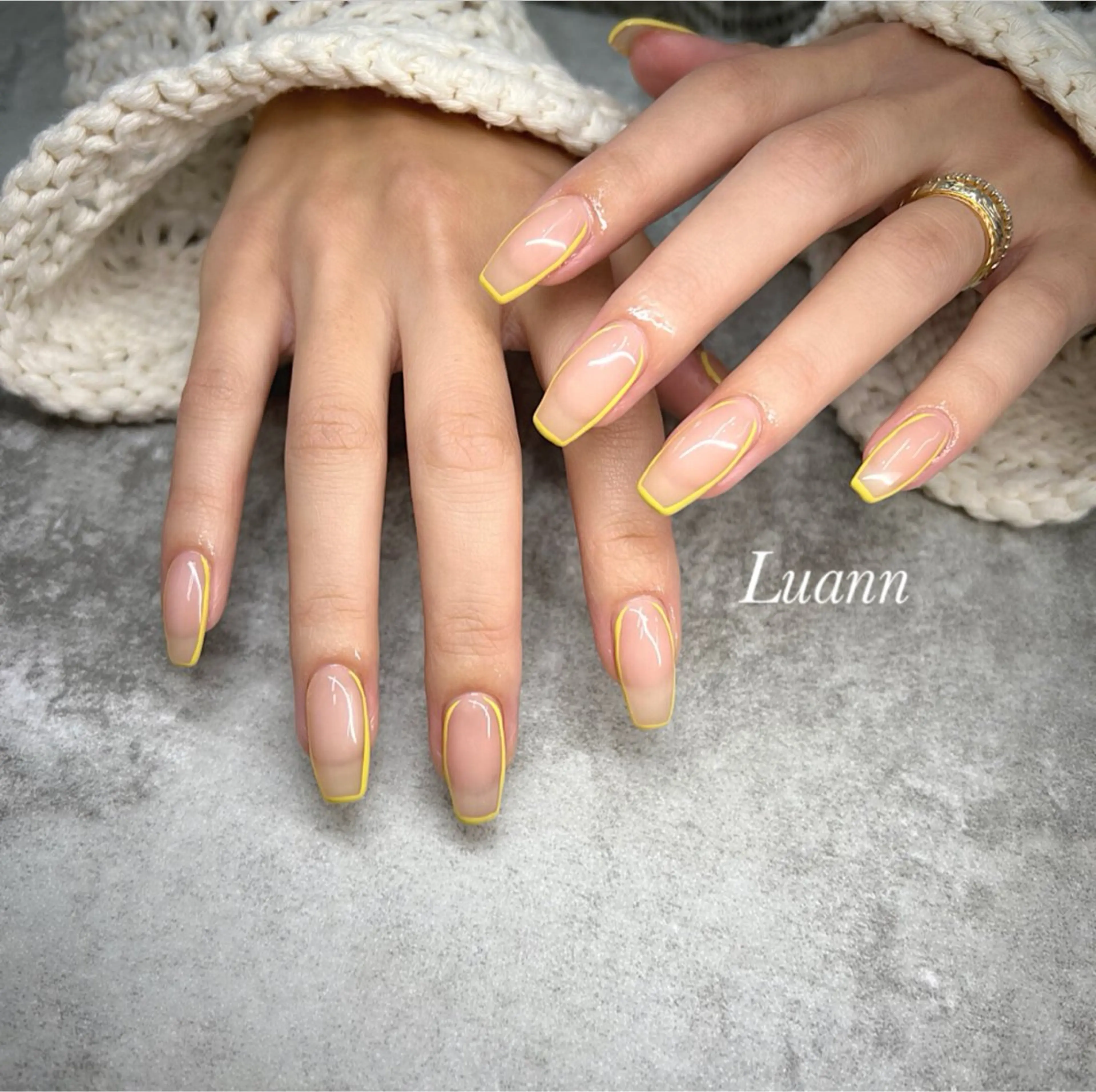 ネイル アートネイル フレンチネイル シンプルネイル 春ネイル ハンドネイル Luann nail所属・Luann nail Sakiのその他イメージ