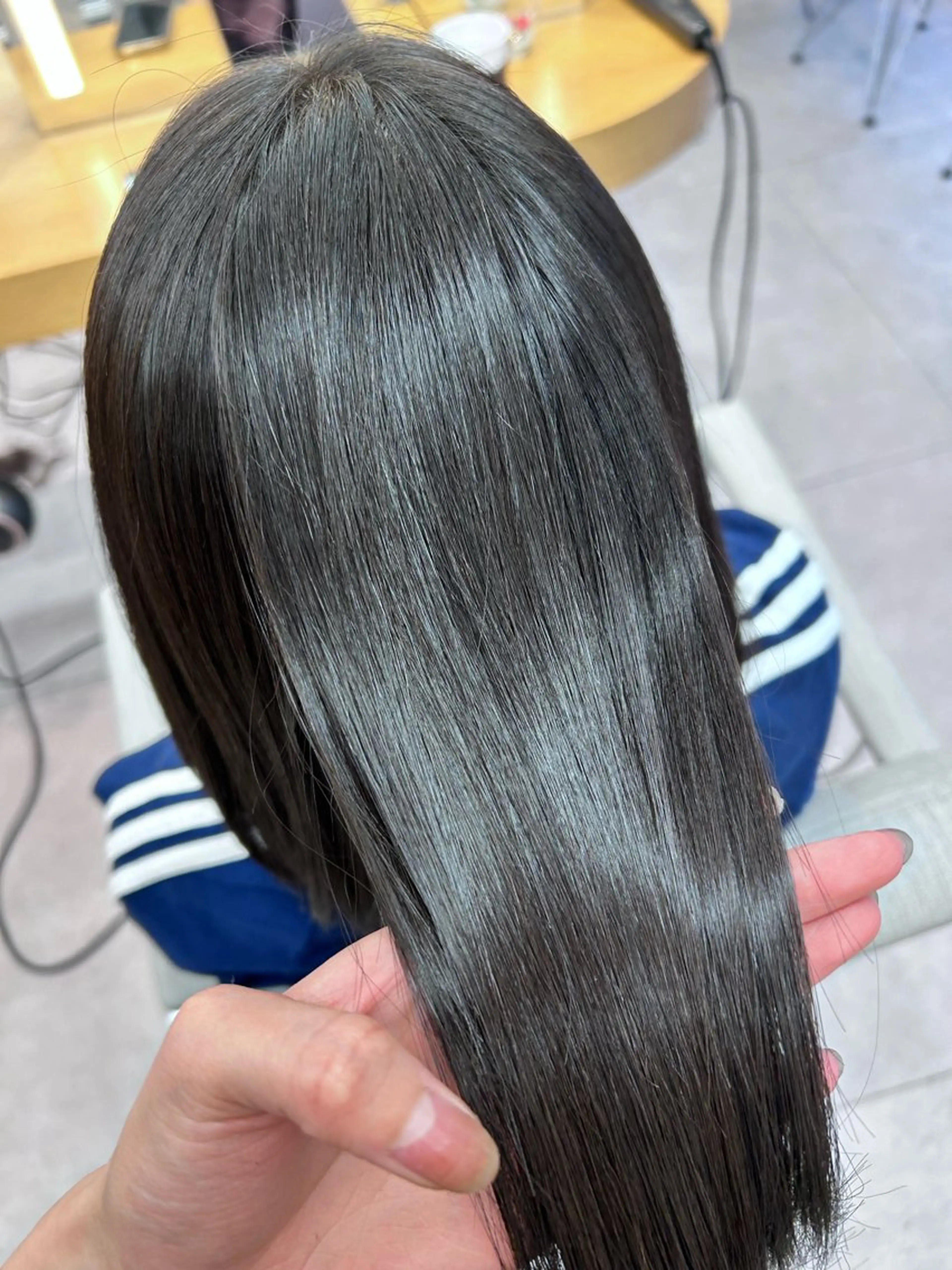 ミディアム 縮毛矯正 カット 縮毛矯正 ルネ北千住店 Rinoのヘアスタイル