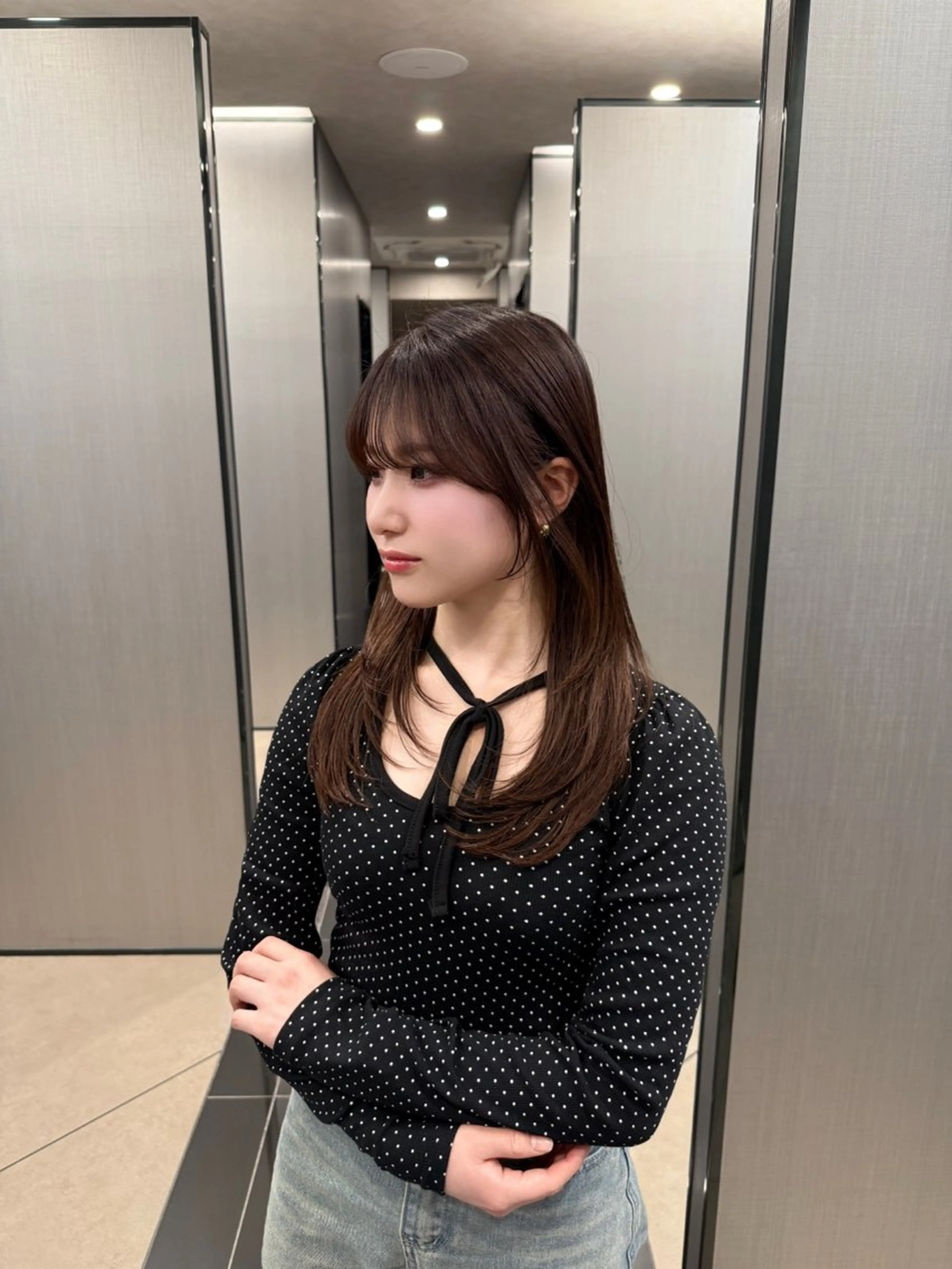セミロング レイヤーカット 松尾 祐輝のヘアスタイル