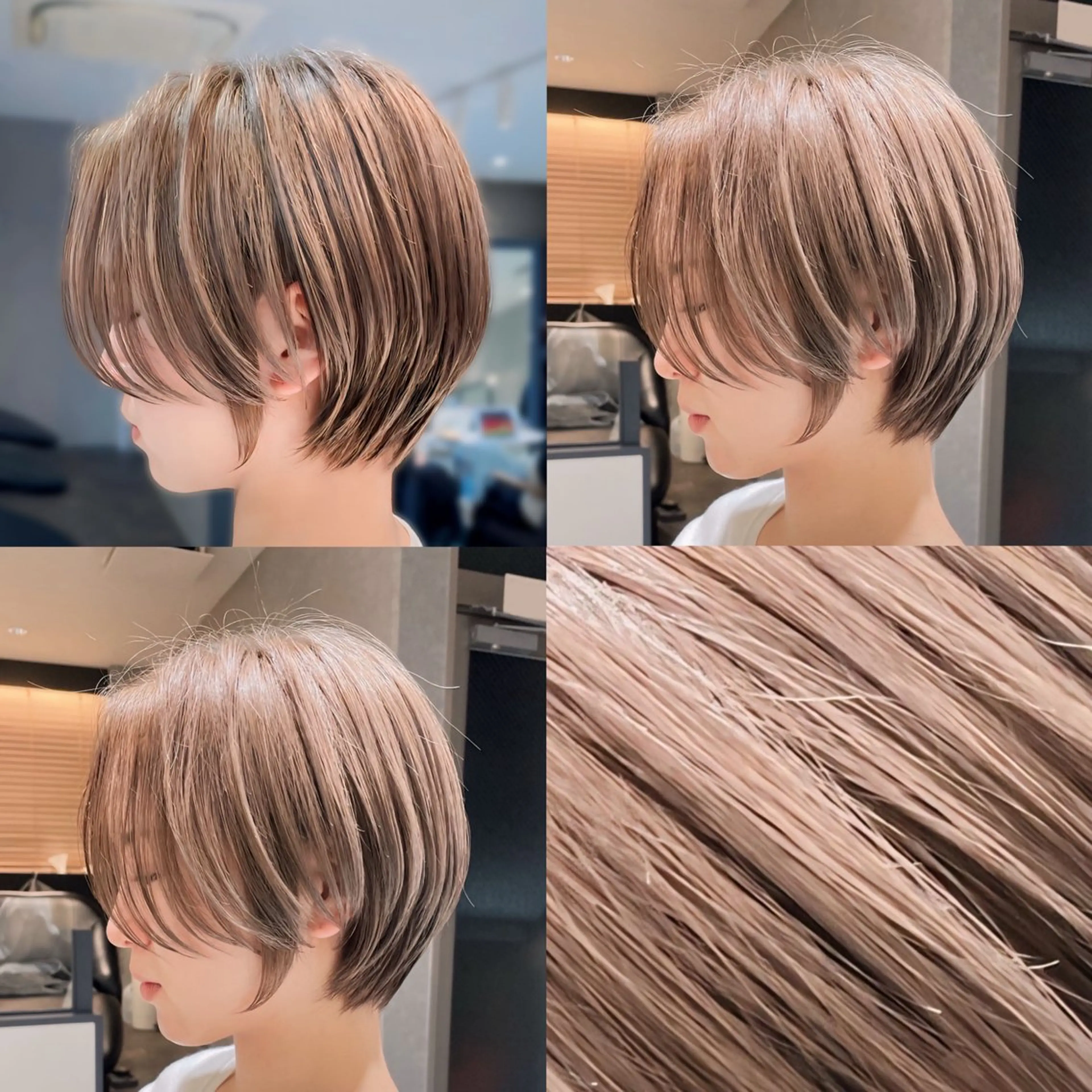 ショート カラー ヘアカラー トリートメント Aster れおんのヘアスタイル