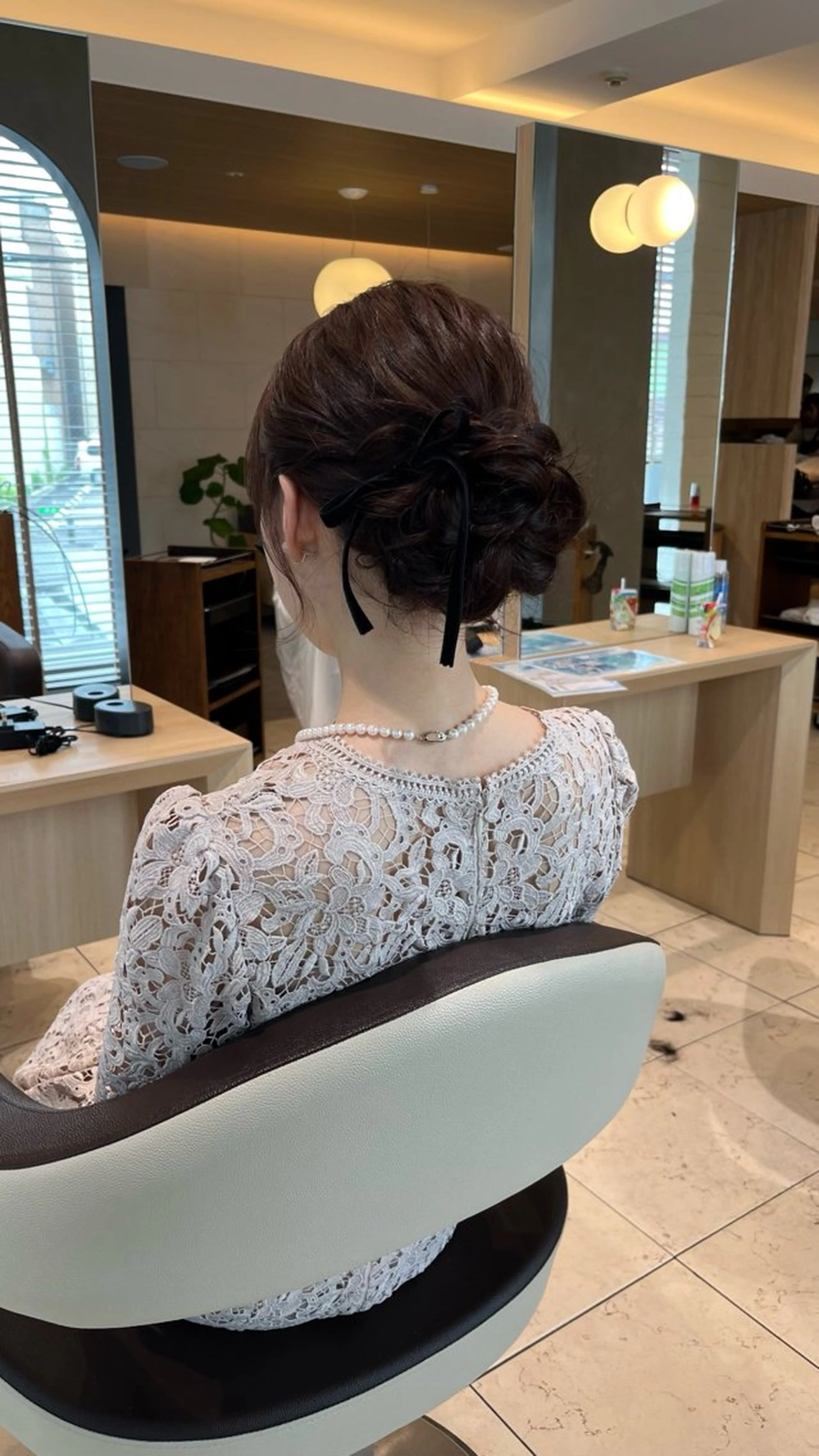 ロング ヘアアレンジ お団子ヘア ヘアセット 伊佐治 夕芽のヘアスタイル