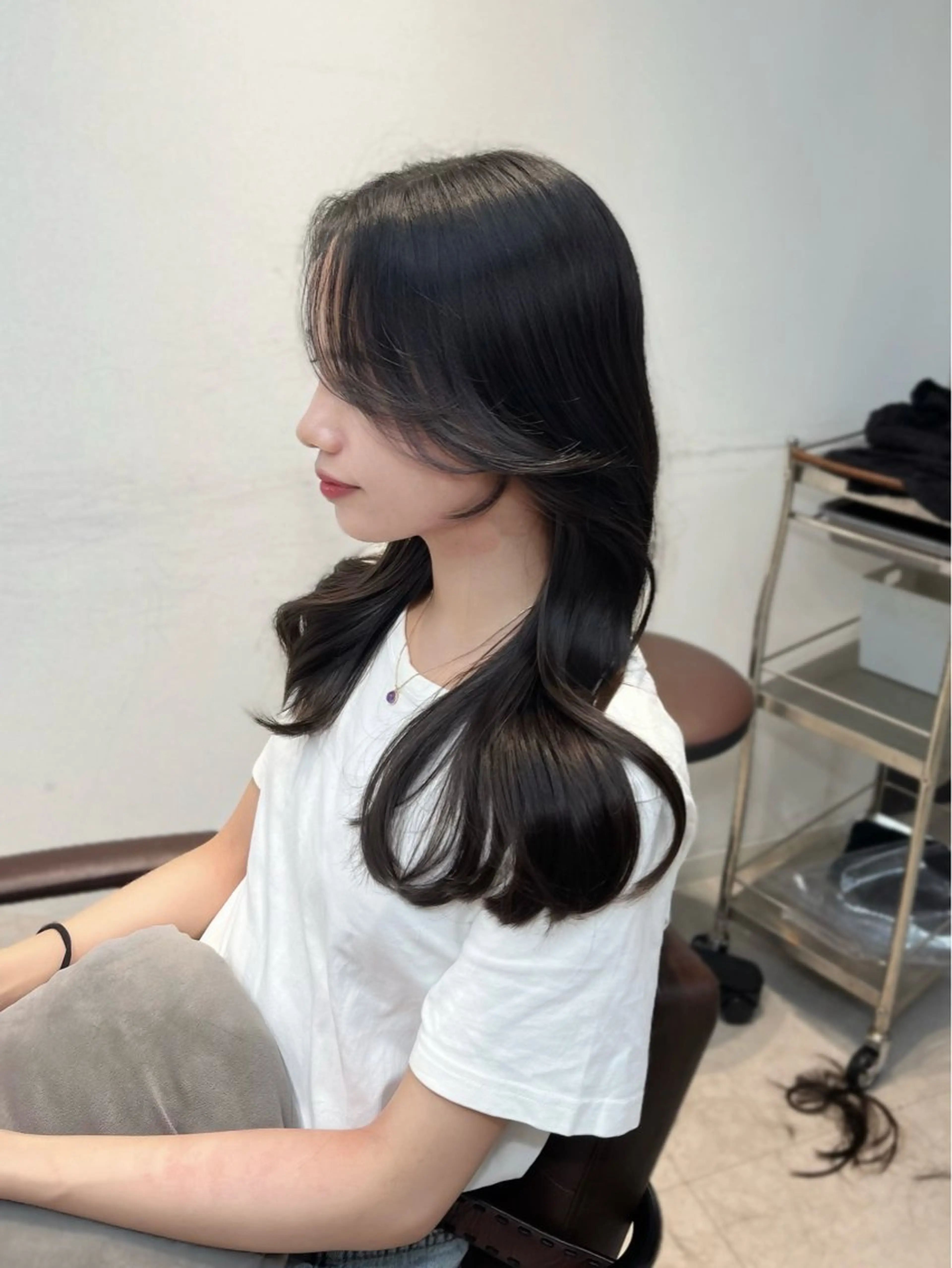 カラー ヘアアレンジ カット ヘアカラー 似合わせ顔まわり カット🤍森尾真由美のヘアスタイル