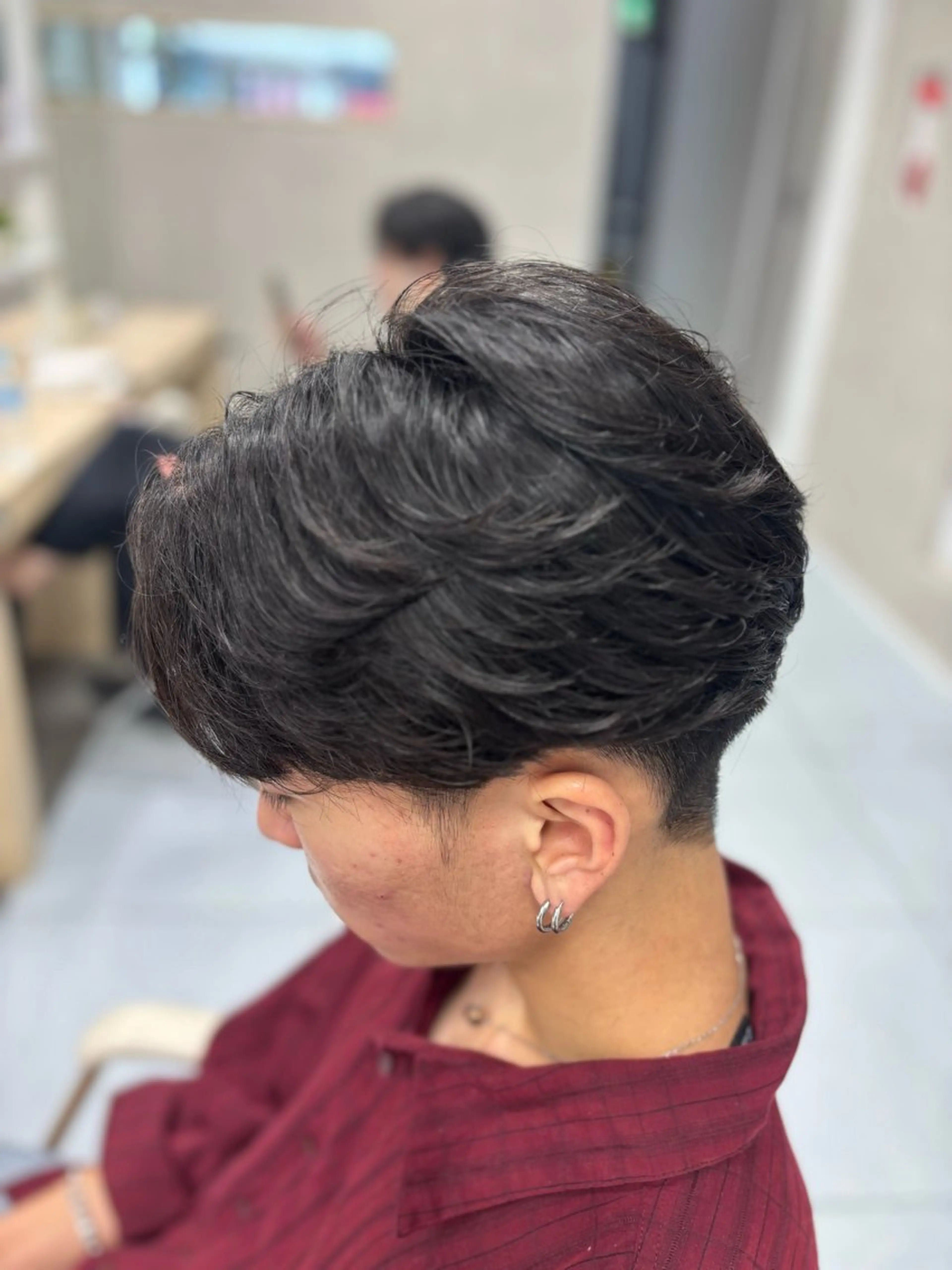 ショート パーマ メンズ カット パーマ メンズ特化透明感 ブリーチカラー/りんのヘアスタイル