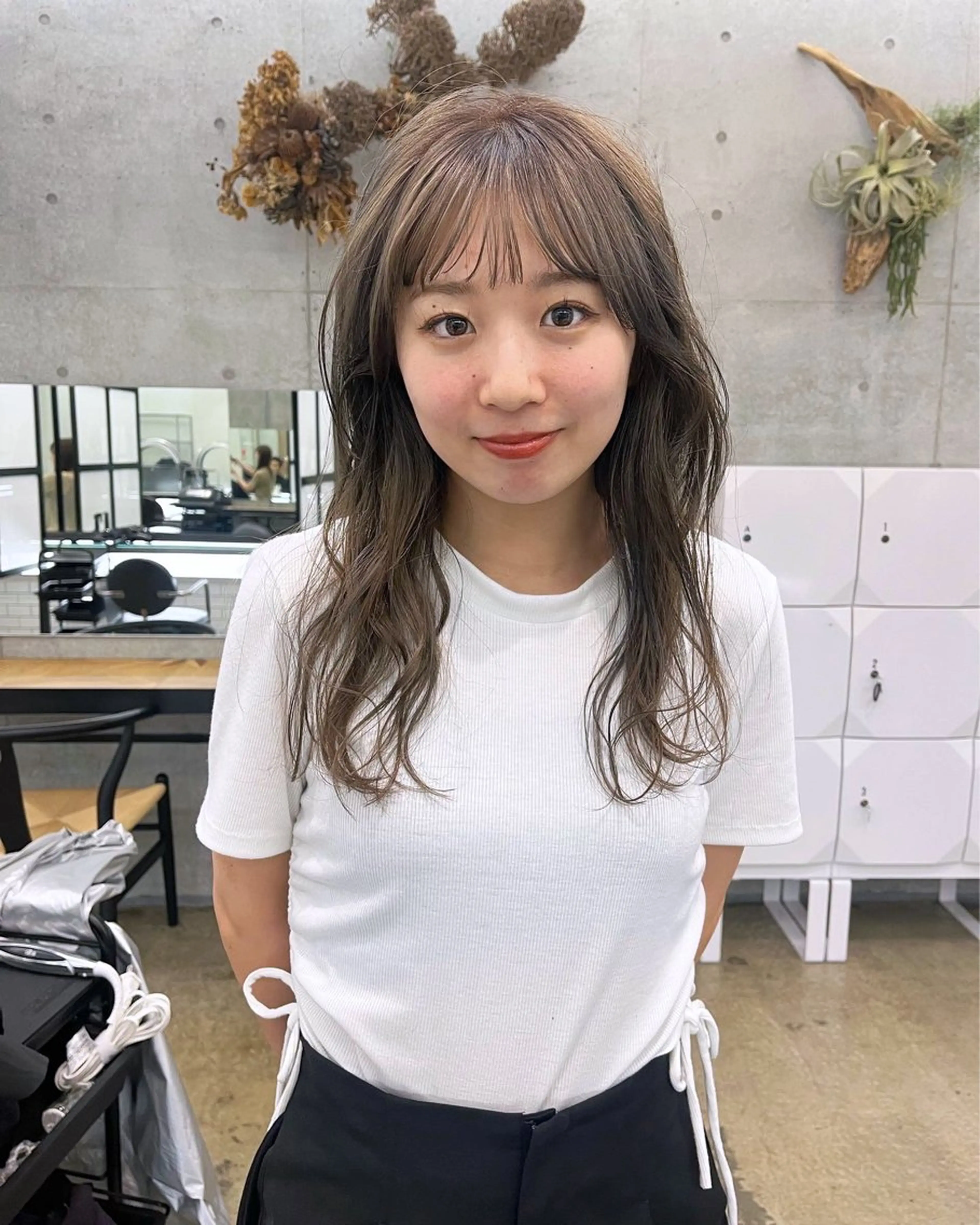 ロング カラー ベージュカラー オリーブベージュ カット ヘアカラー トリートメント GO TODAY SHAiRE SALON表参道Polaris店所属・暖色カラー/ピンク カラー/HARUKAのヘアスタイル